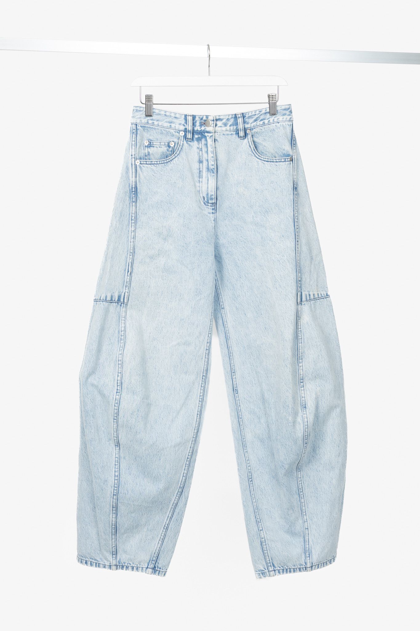 Tibi Tibi Sid Acid Iceberg Blue Wide-Leg Jeans Size 25" / US 0 / IT 36 - 1 Thumbnail