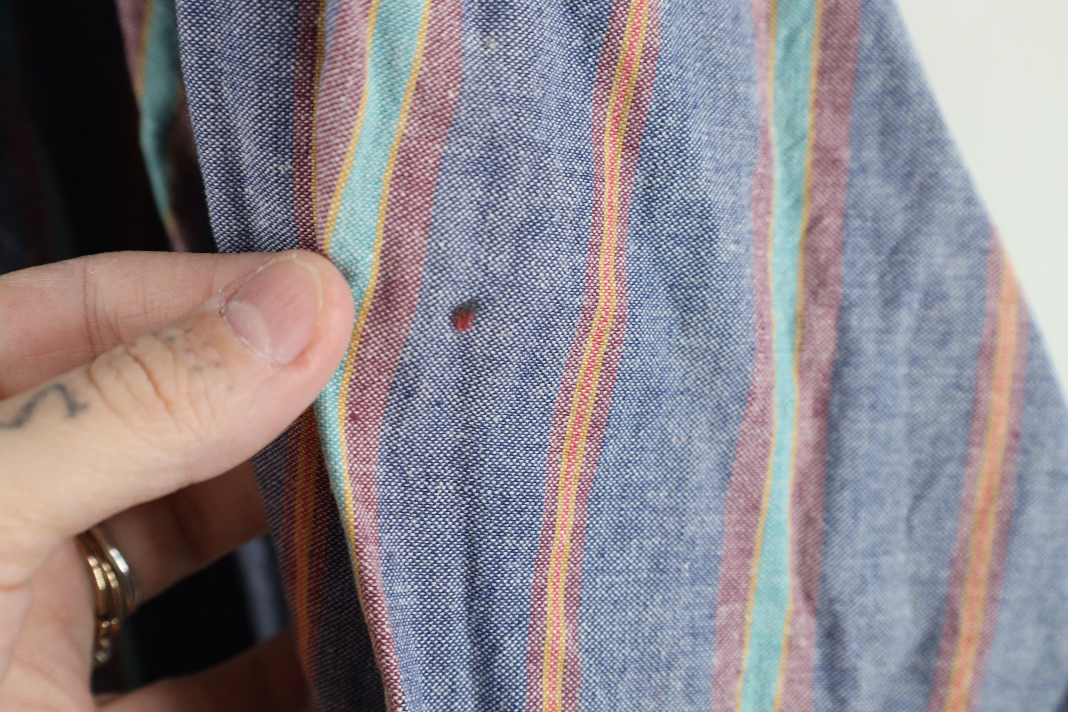 Vintage Vintage 90s Needle Rainbow Striped Oxford Button Down Shirt Size US XXL / EU 58 / 5 - 4 Thumbnail