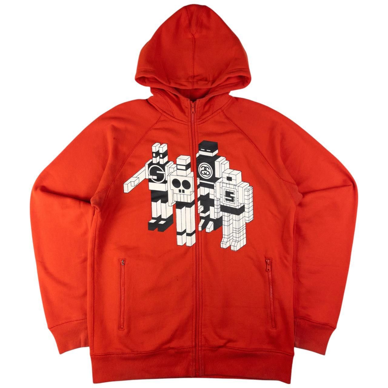 Stussy Vintage Stussy Robot Graphic Zip Up Hoodie Size L Size US L / EU 52-54 / 3 - 1 Thumbnail