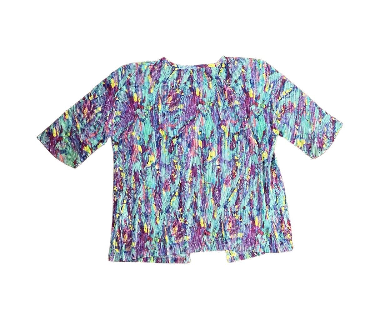 *FINAL DROP* Issey miyake pleats please psychedelic cardigan