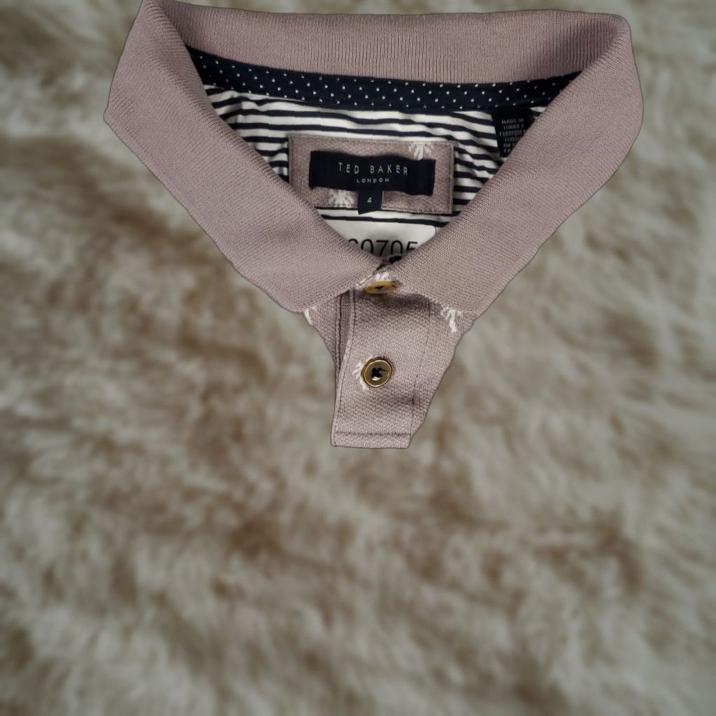 Ted Baker Ted Baker Polo Shirt Mens Size 4 Purple Floral Casual Short Sleeve Size US S / EU 44-46 / 1 - 1 Thumbnail