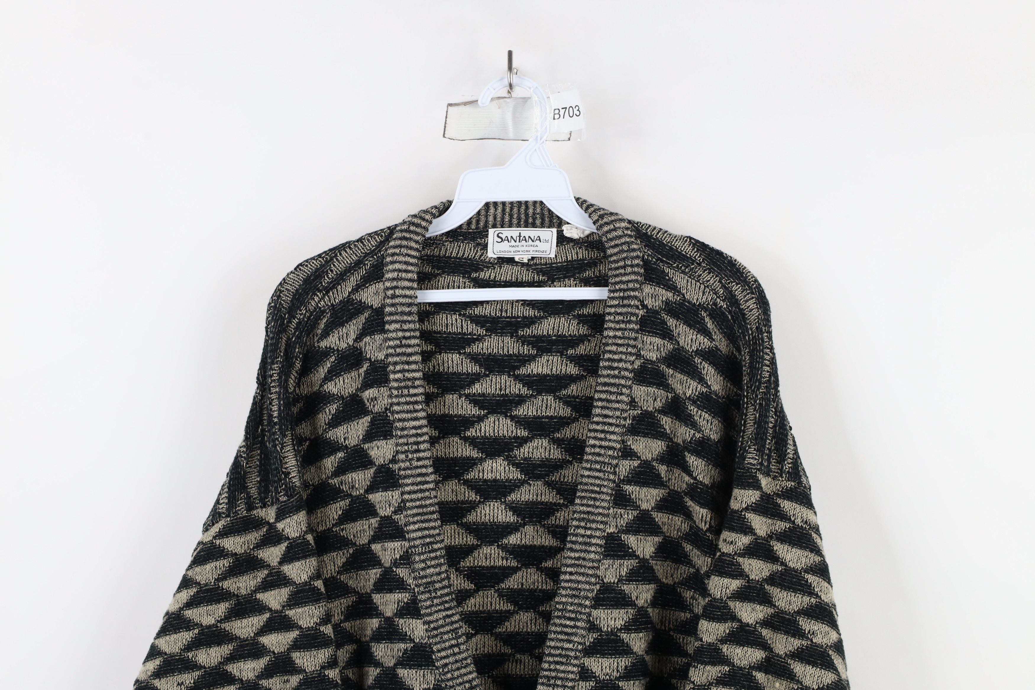 Vintage Vintage 90s Streetwear Geometric Button Cardigan Sweater Size US S / EU 44-46 / 1 - 2 Thumbnail