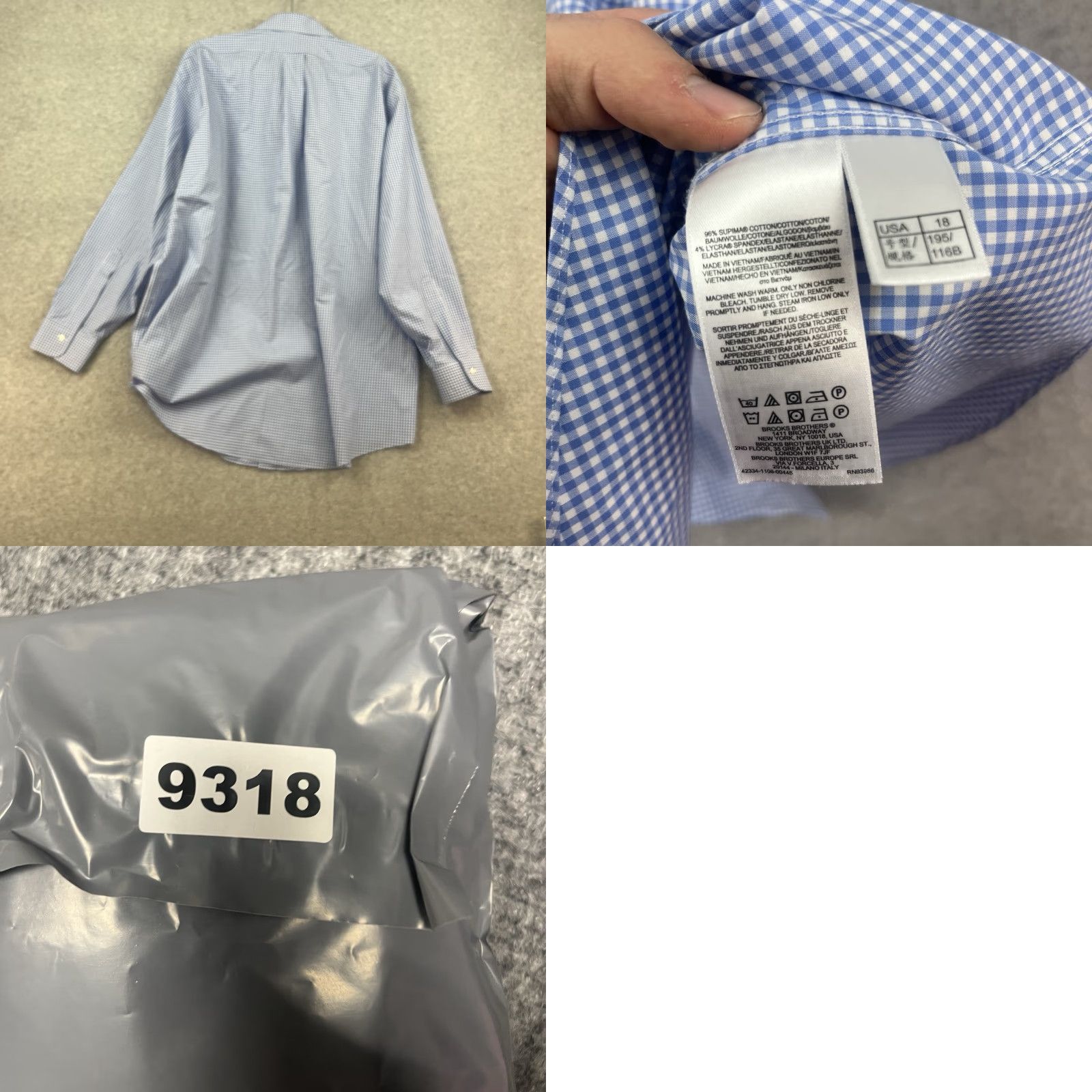 Brooks Brothers Brooks Brothers Work Shirt Men 18 35 Blue Gingham Madison Fit Supima Cotton Shirt Dress Shirt Non-Iron Wrinkle-Free Button-Down Size US XXL / EU 58 / 5 - 8 Thumbnail