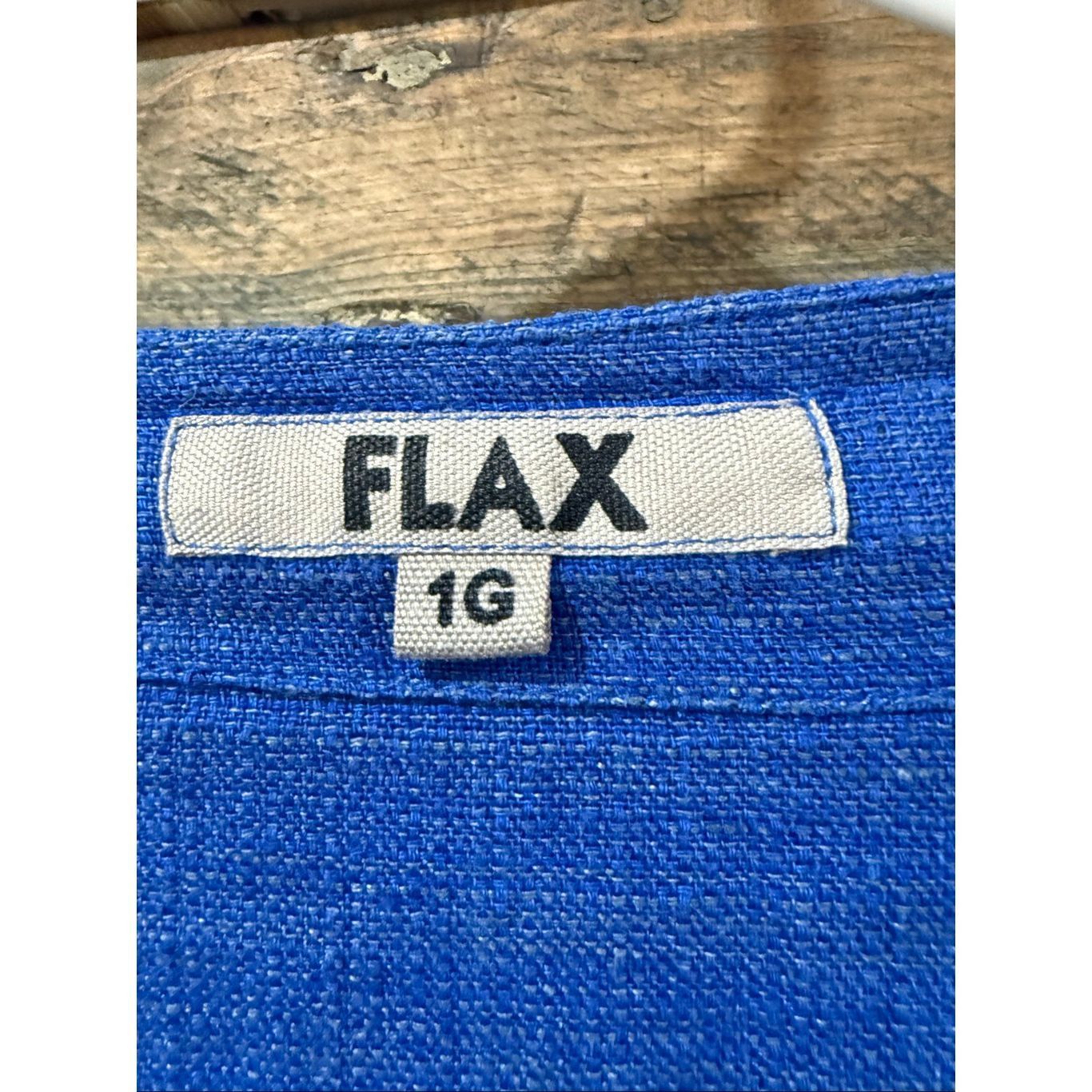 FLAX Flax linen blue button front jacket pockets size 1G (XL) Size XL / US 12-14 / IT 48-50 - 4 Thumbnail