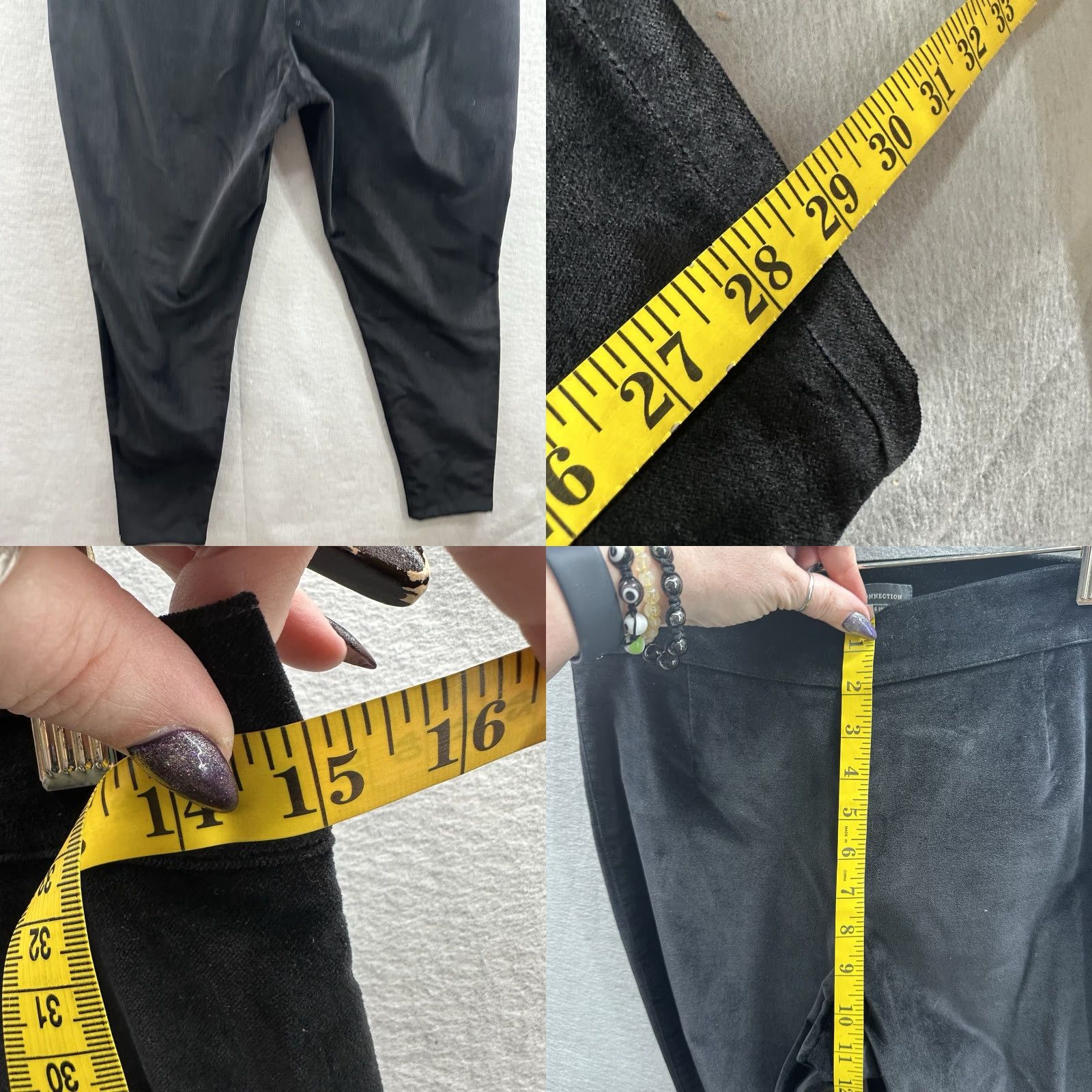 Vintage Peruvian Connection Pants Womens 6 Black Knit Cotton Spandex Flat Front Skinny Ankle Capris 6 Regular Womens Size 6 Size 28" / US 6 / IT 42 - 8 Thumbnail