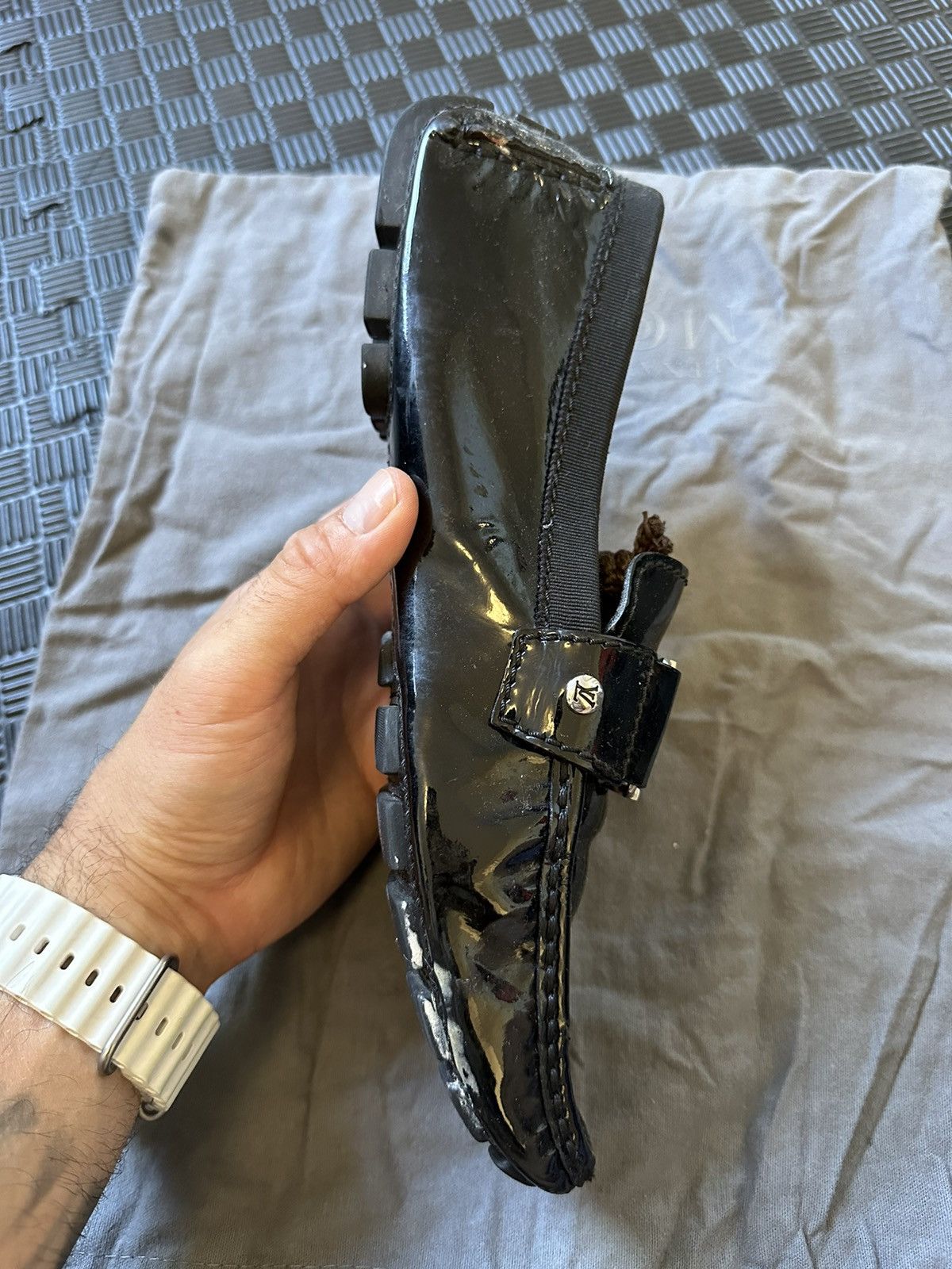 Louis Vuitton Black patent leather, Louis Vuitton drivers Size US 9 / EU 42 - 14 Thumbnail