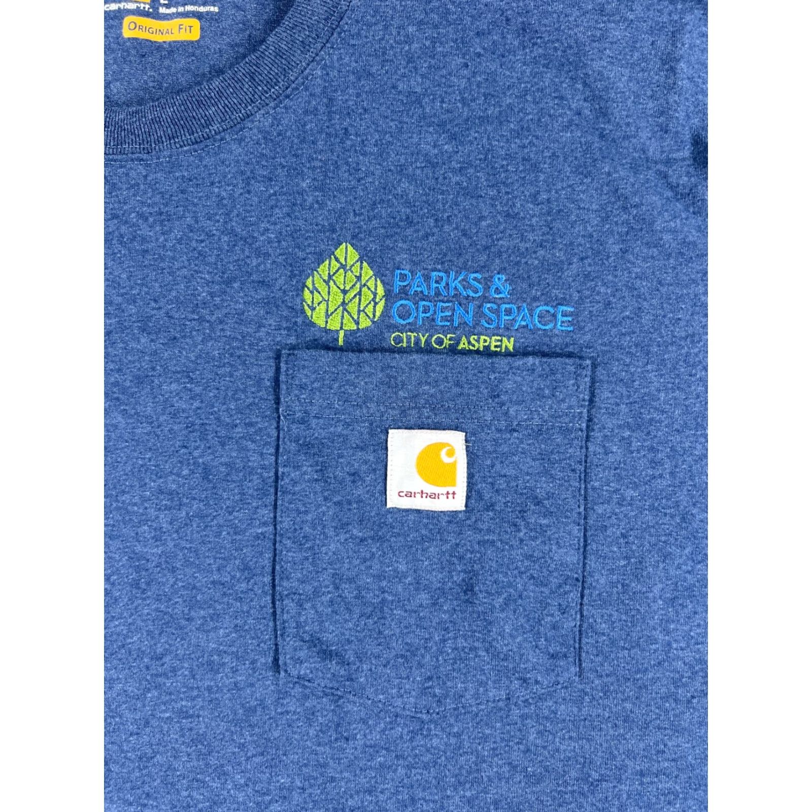 Carhartt VINTAGE Carhartt Shirt Men Large Blue Short Sleeve Cotton Blend Pocket Crew Workwear Size US L / EU 52-54 / 3 - 6 Thumbnail