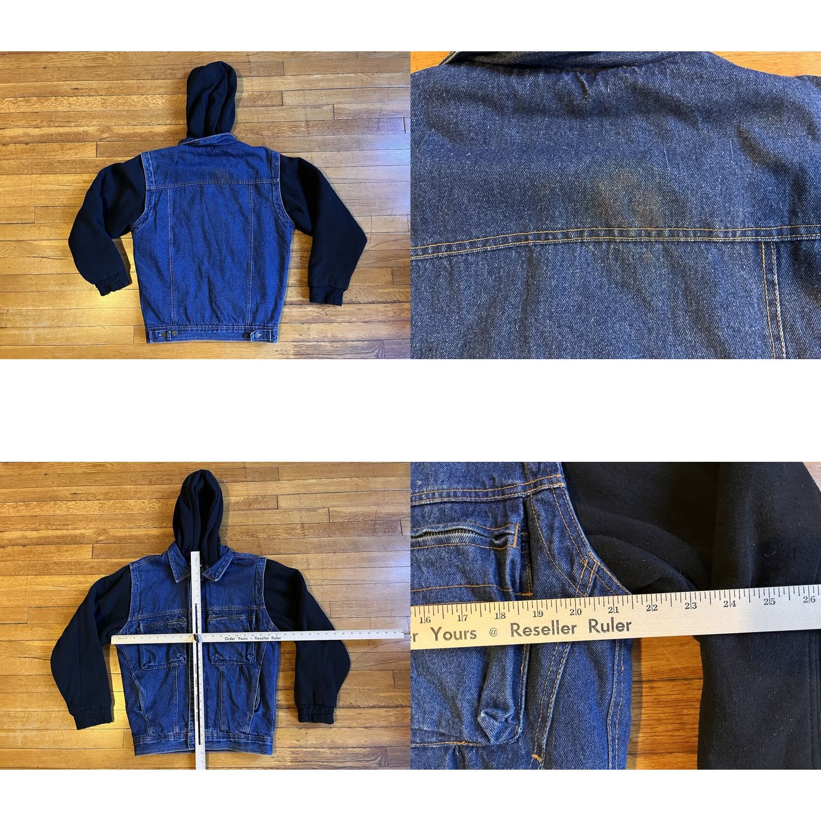 Denime VINTAGE Santa Fe Outback Denim Jacket Shirt Mens Small Blue Quilt Lined 90s Size US S / EU 44-46 / 1 - 8 Thumbnail