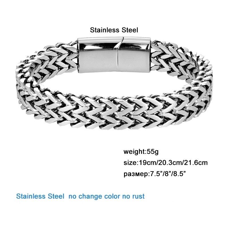 Other Curb Link Chain Bracelet Stainless Steel Punk Gift For Him Size ONE SIZE - 10 Thumbnail