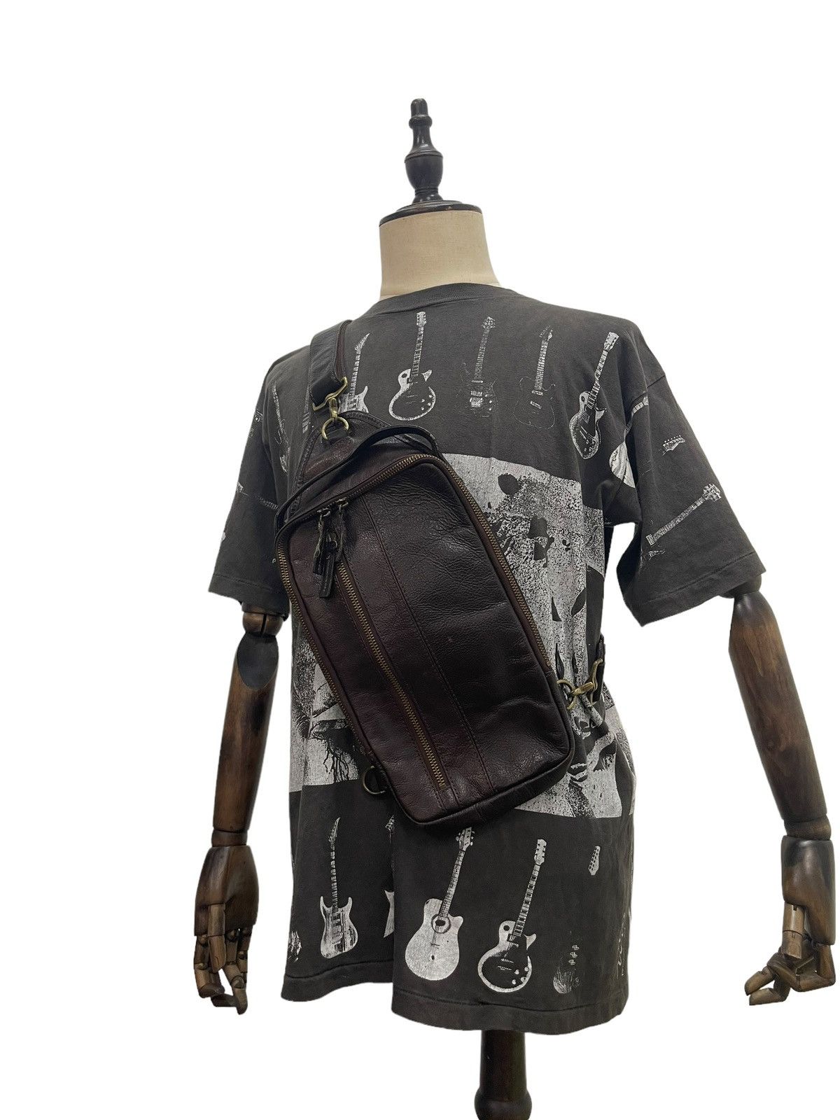 Genuine Leather Cross Body Full Leather Chelica Patina 3🟩 Size ONE SIZE - 2 Thumbnail