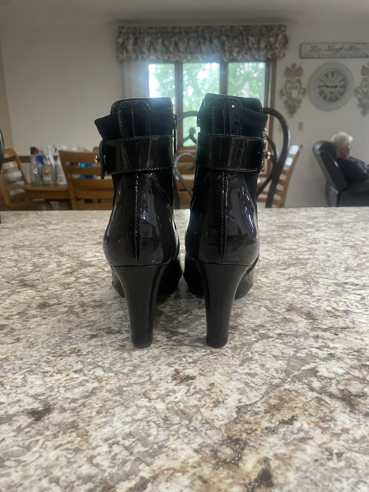 Aquatalia Aquatalia Black Leather Side Zip Royal Waterproof High Heels Size US 9 / IT 39 - 6 Thumbnail