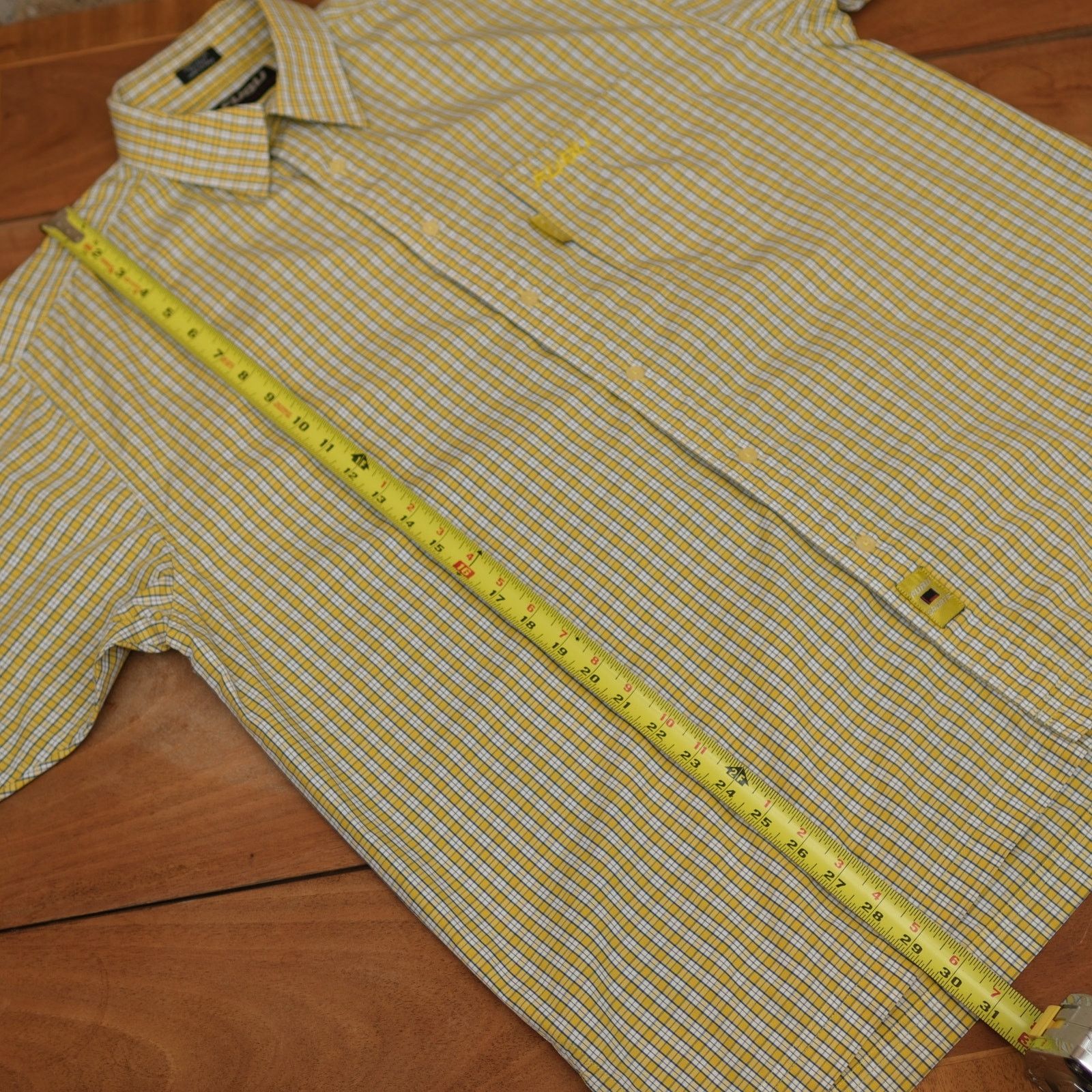 Fubu FUBU Y2K Men's Yellow Plaid S/S Button Down Shirt - Large Size US L / EU 52-54 / 3 - 10 Thumbnail