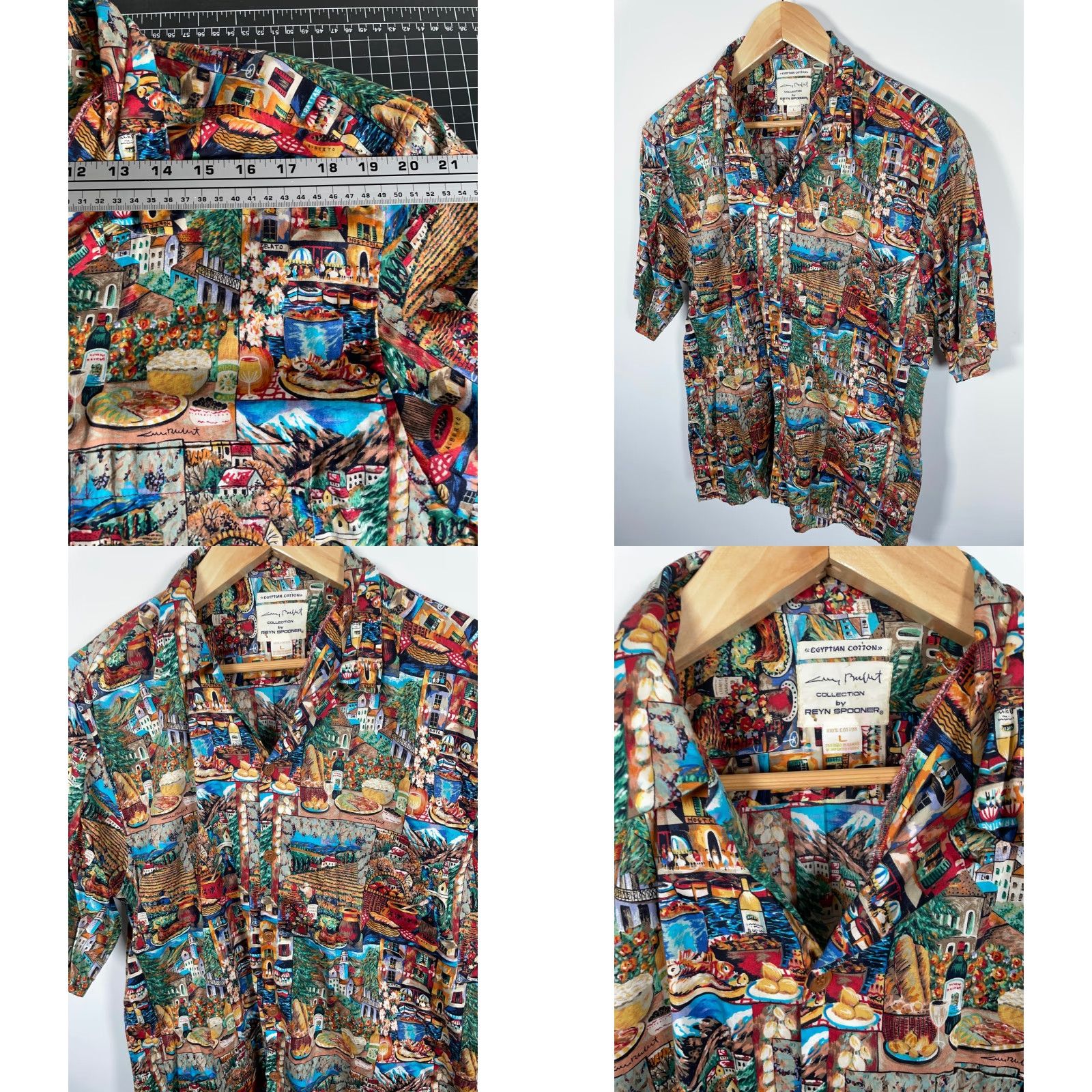 Reyn Spooner Reyn Spooner x Guy Buffet Shirt Men's Large Italian Countryside Loop Collar Shirt Size US L / EU 52-54 / 3 - 8 Thumbnail