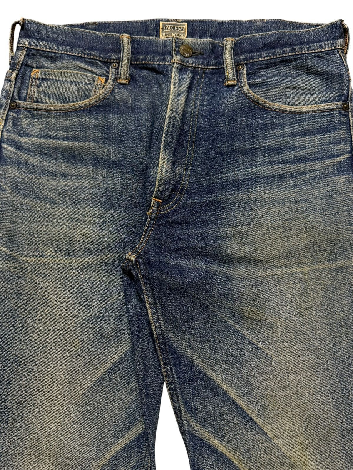 If Six Was Nine Vintage 90s Japanese Brand Blue Mud Wash Faded Bootcut Jeans Size US 31 - 3 Thumbnail