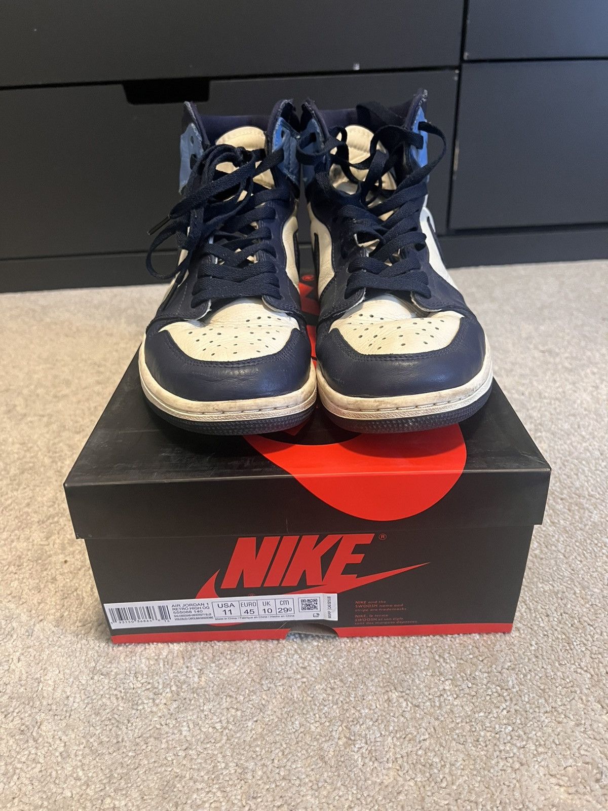 Jordan Brand Jordan 1 Retro High OG ‘Obsidian’ (2019) Size US 11 / EU 44 - 1 Thumbnail