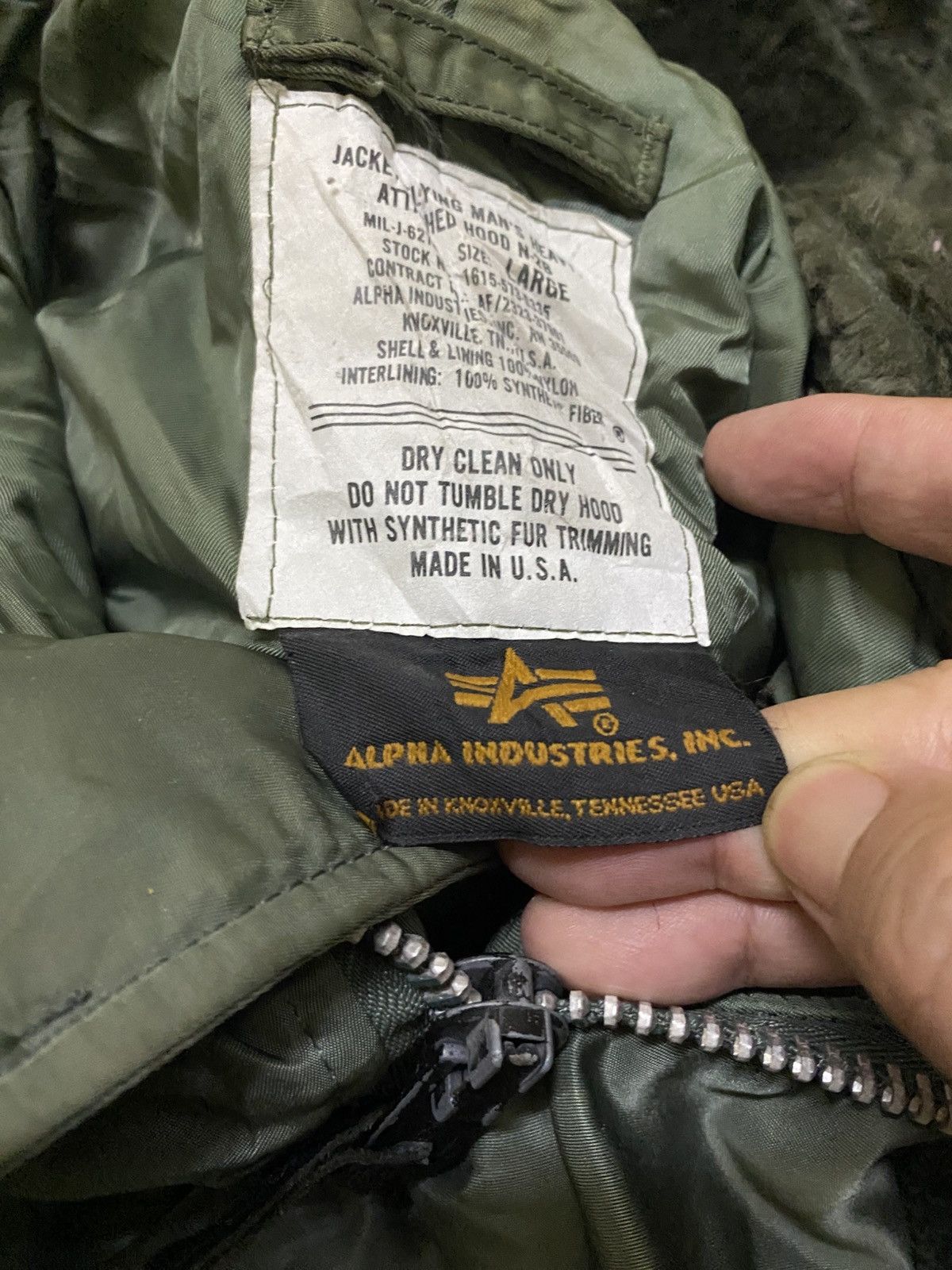 Alpha Industries VINTAGE N-28 JACKET APHA INDSUSTRIES ATTACHED HOODIES Size US L / EU 52-54 / 3 - 13 Thumbnail