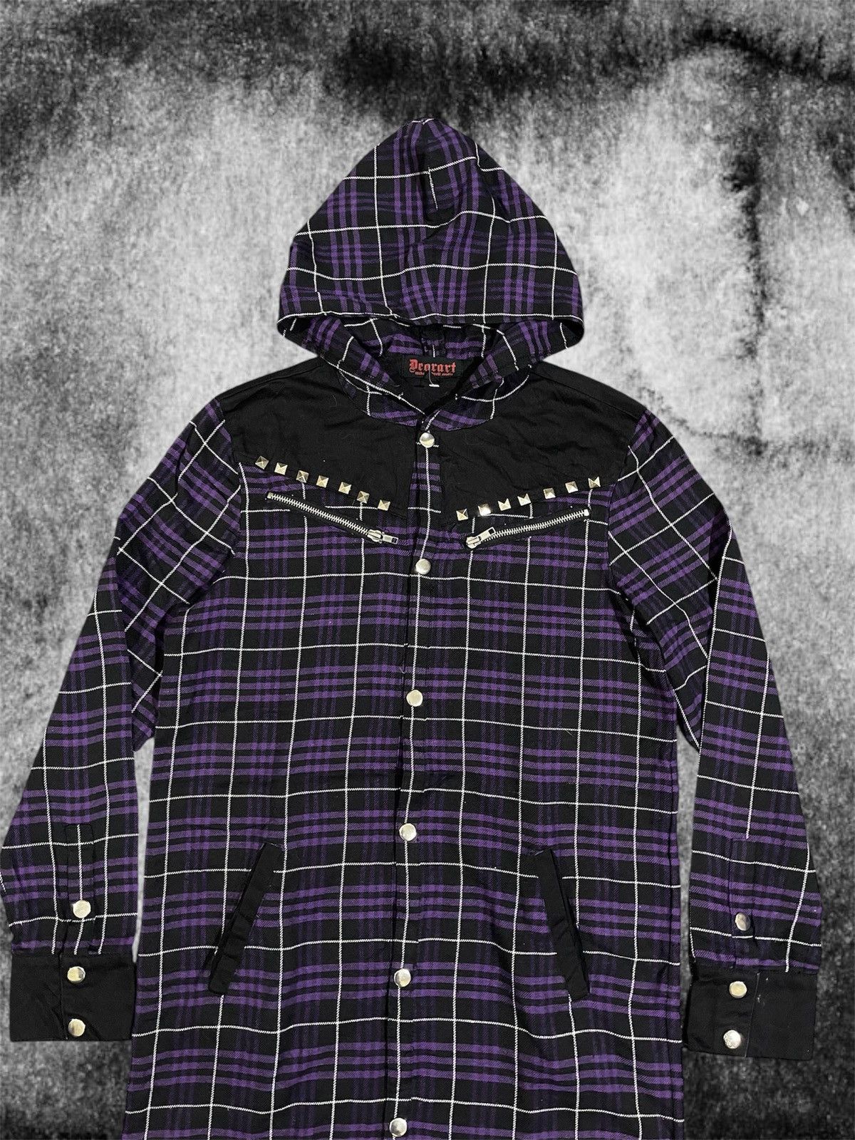 Japanese Brand Deorart Studded Plaid Made In Devil Castle Long Hoodie Size US M / EU 48-50 / 2 - 3 Thumbnail