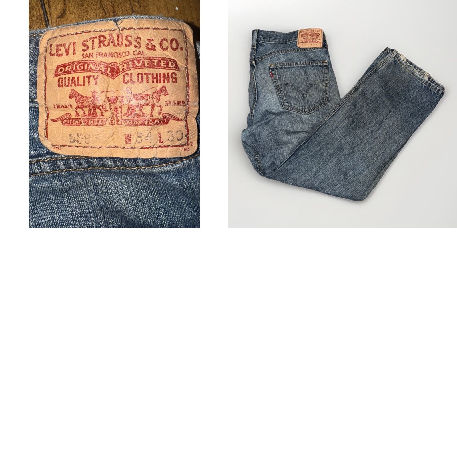 Levi's VINTAGE Levi’s 559 Relaxed Straight Jeans Men’s Blue 34x30 Medium Wash Denim USA Size US 34 / EU 50 - 8 Thumbnail