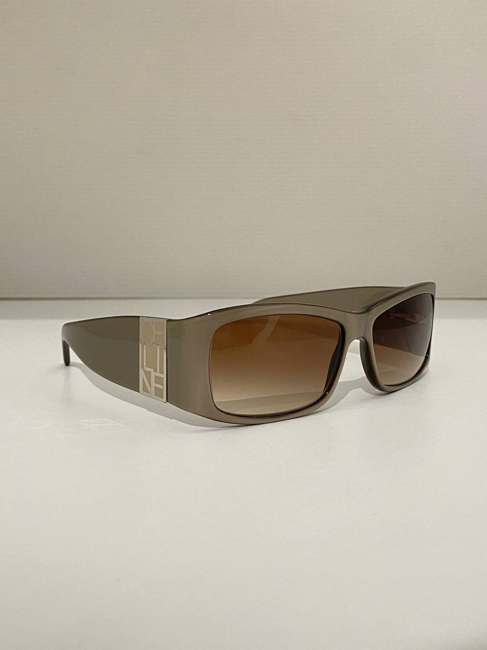 Celine Celine Shield Logo Rectangle Oversized Vintage Sunglasses Size ONE SIZE - 2 Thumbnail