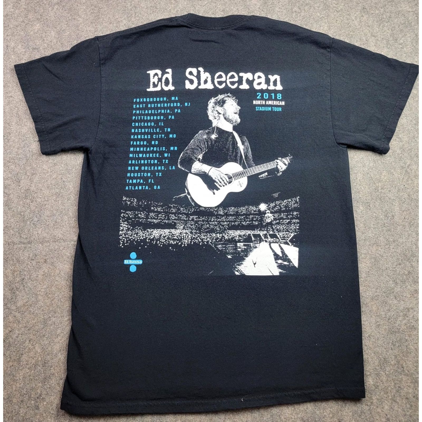 Gildan Ed Sheeran Shirt Mens Small Black 2018 Stadium Tour Concert Tee Music Band Size US S / EU 44-46 / 1 - 6 Thumbnail