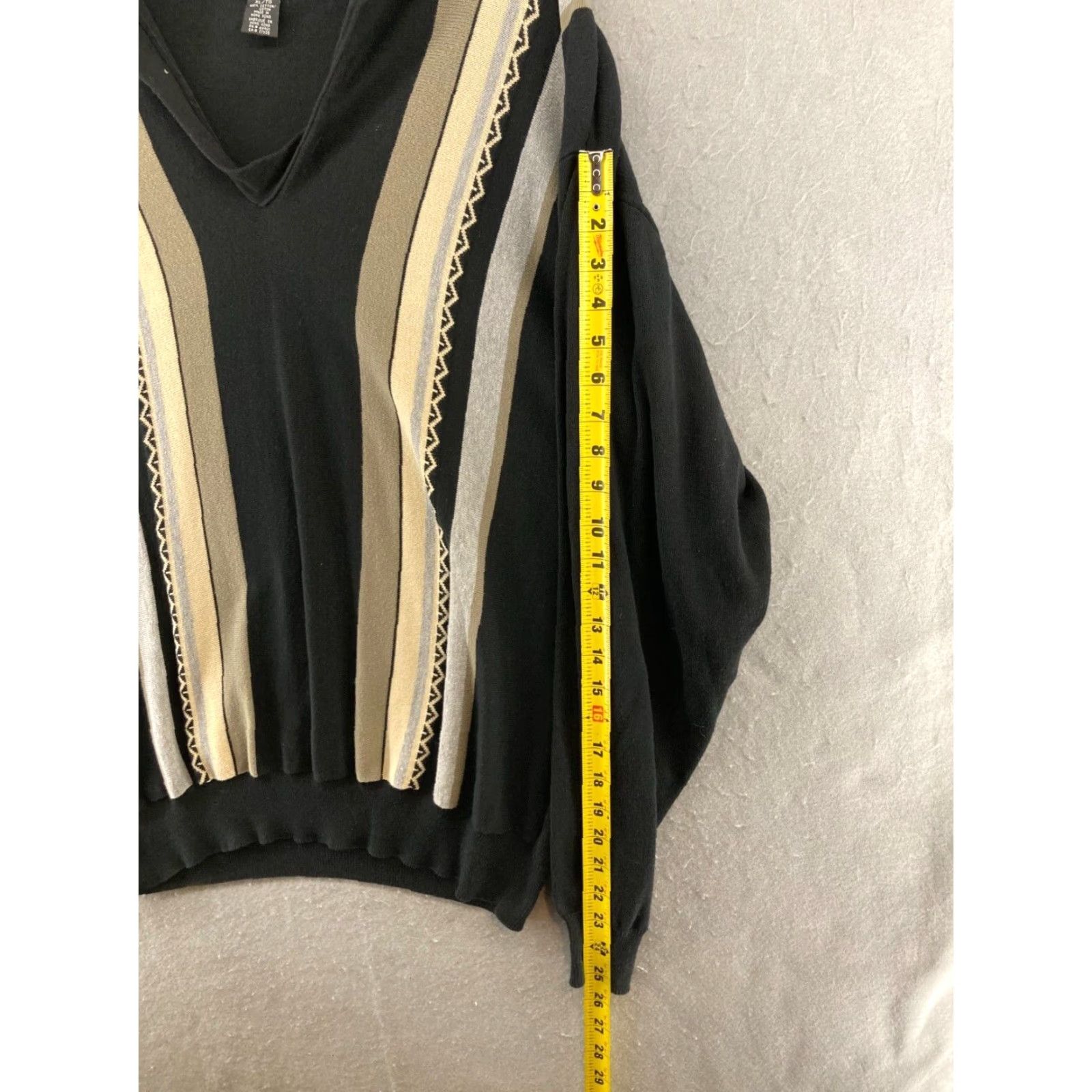 Vintage VINTAGE Greg Norman Mens Sweater XL Black Striped Collared Golf Mens Size US XL / EU 56 / 4 - 4 Thumbnail