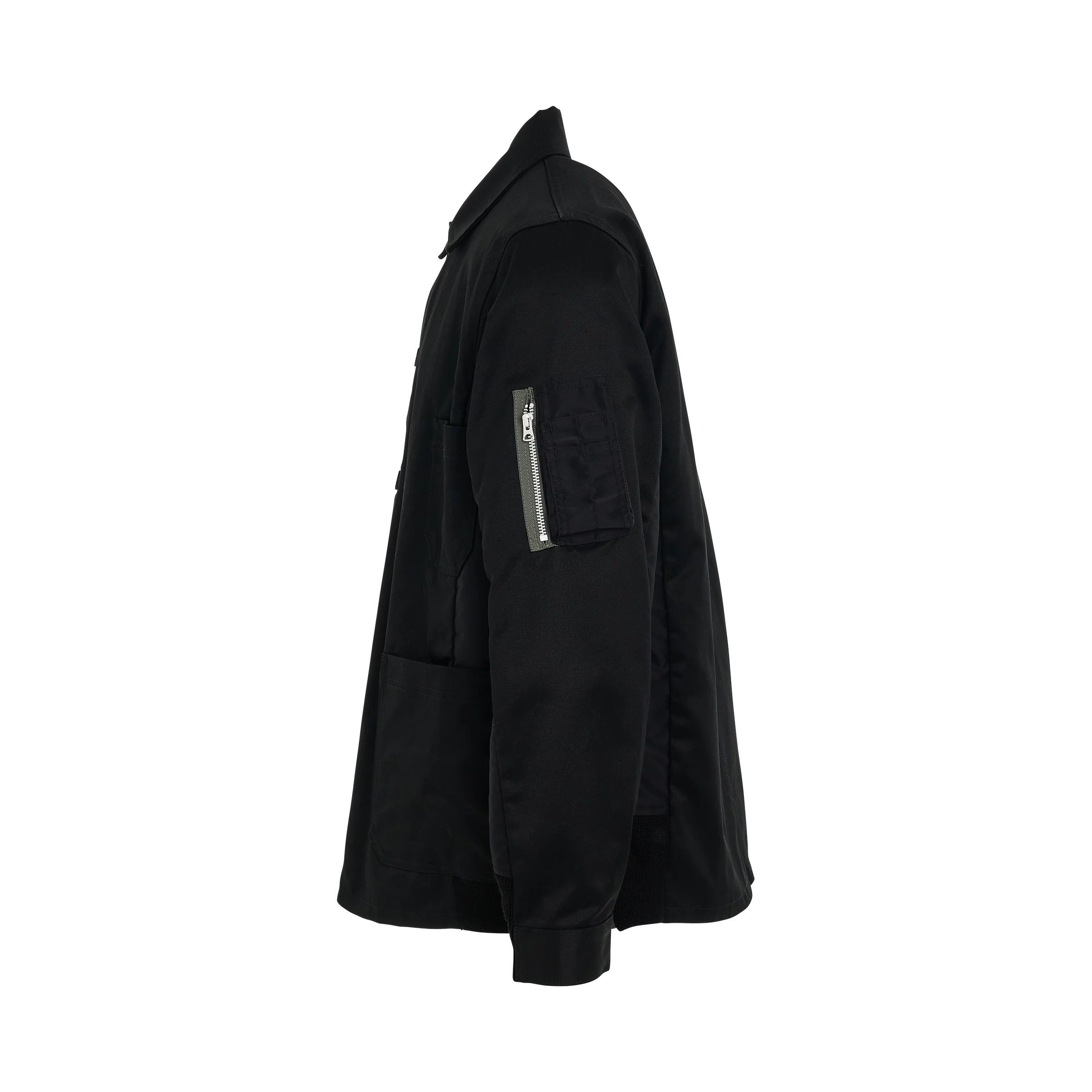 Sacai o1mris0824 Twill Jacket in Black Size US S / EU 44-46 / 1 - 3 Thumbnail