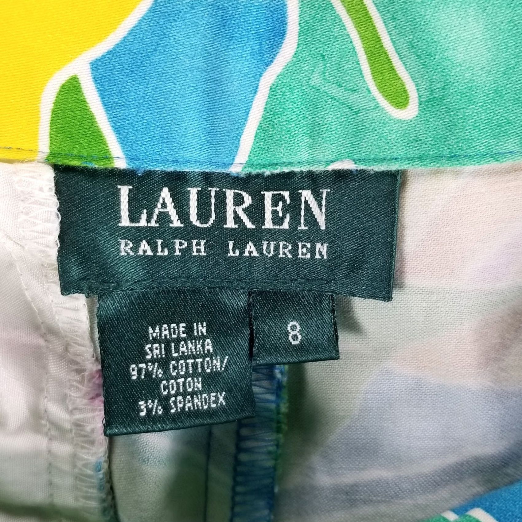 Ralph Lauren Lauren Ralph Lauren Pants Womens 8 Floral AOP Hawaii Pull On Stretch Crop 30X24 Size 30" / US 8 / IT 44 - 3 Thumbnail
