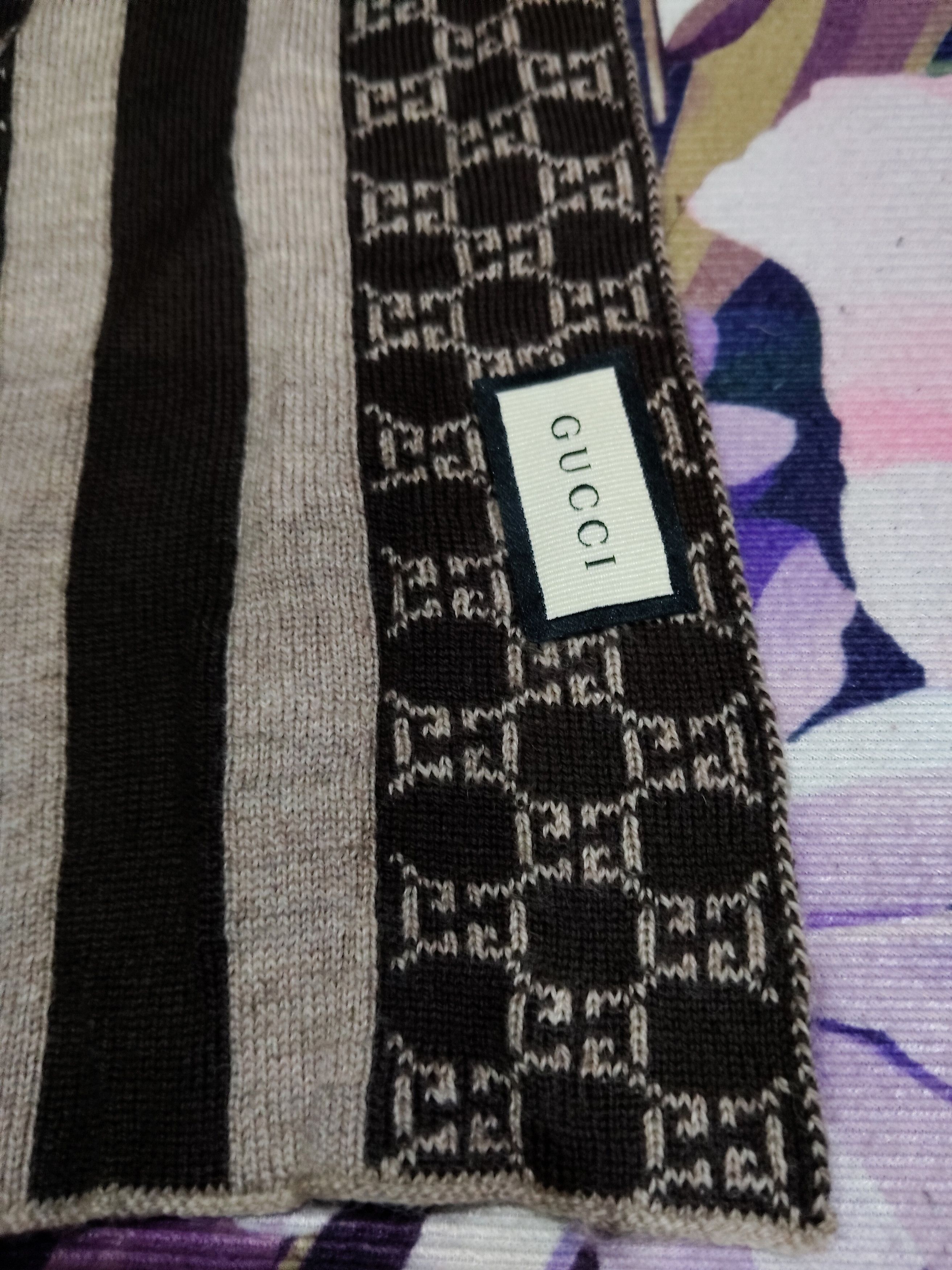 Gucci Gucci GG web Stripper wool scarve Size ONE SIZE - 4 Thumbnail