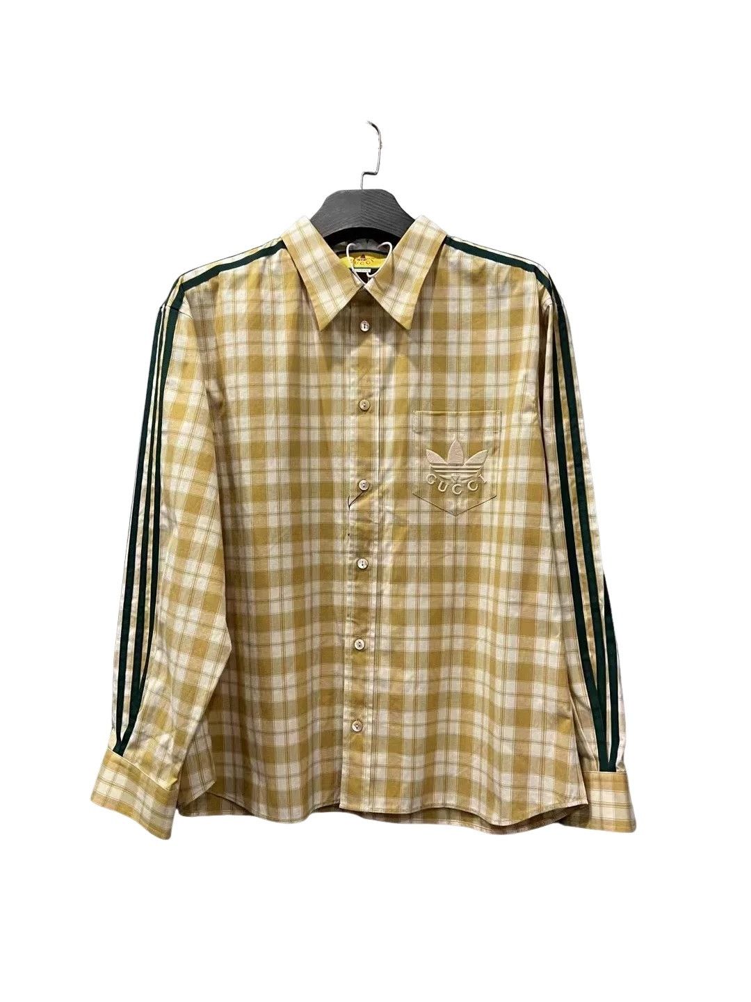 Gucci Gucci x Adidas Plaid Logo Embroidered Shirt XL Size US XL / EU 56 / 4 - 1 Thumbnail