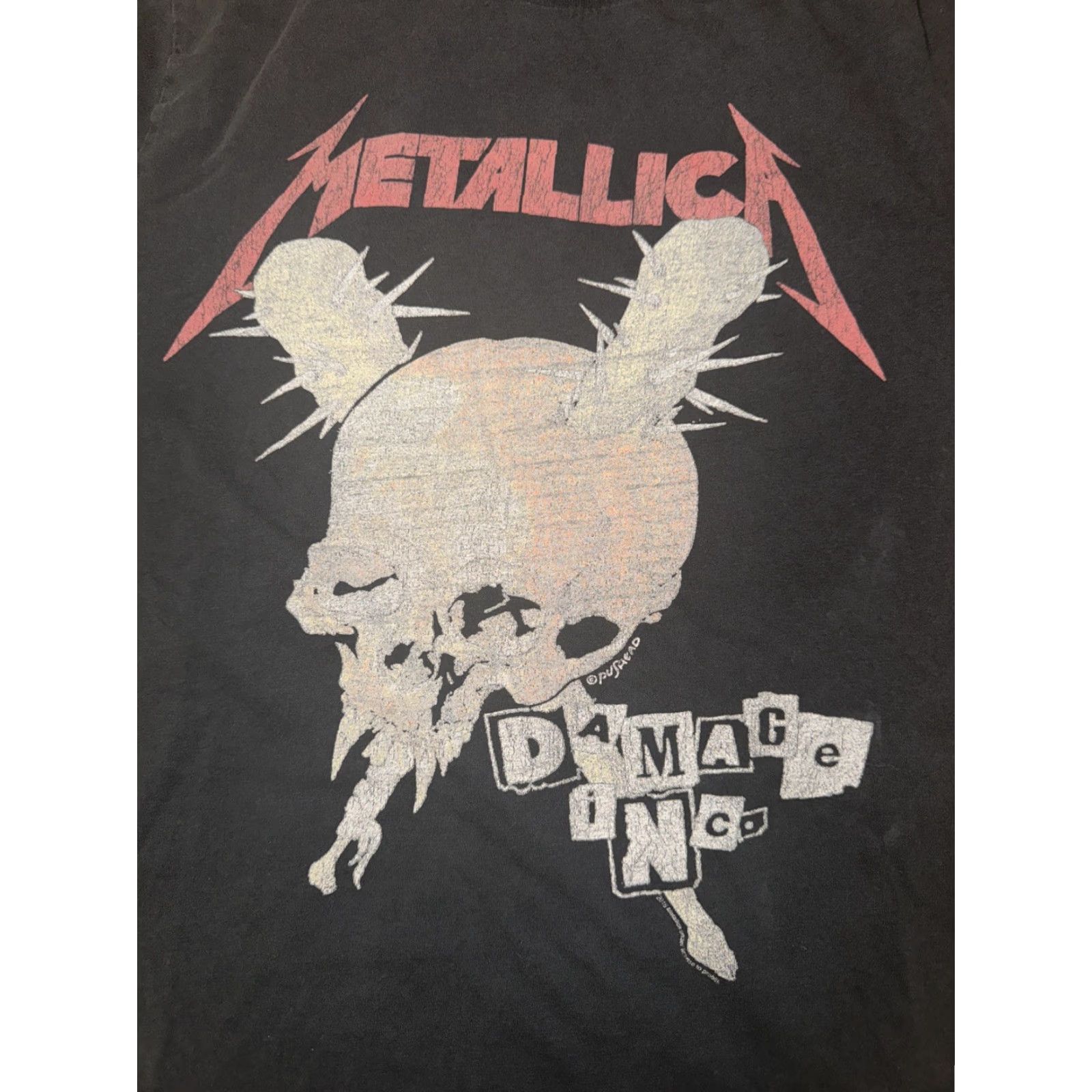 Vintage Metallica Pusshead T-Shirt XS Black Mens Front Graphic Reprint 16x25 Black Size US XS / EU 42 / 0 - 2 Thumbnail