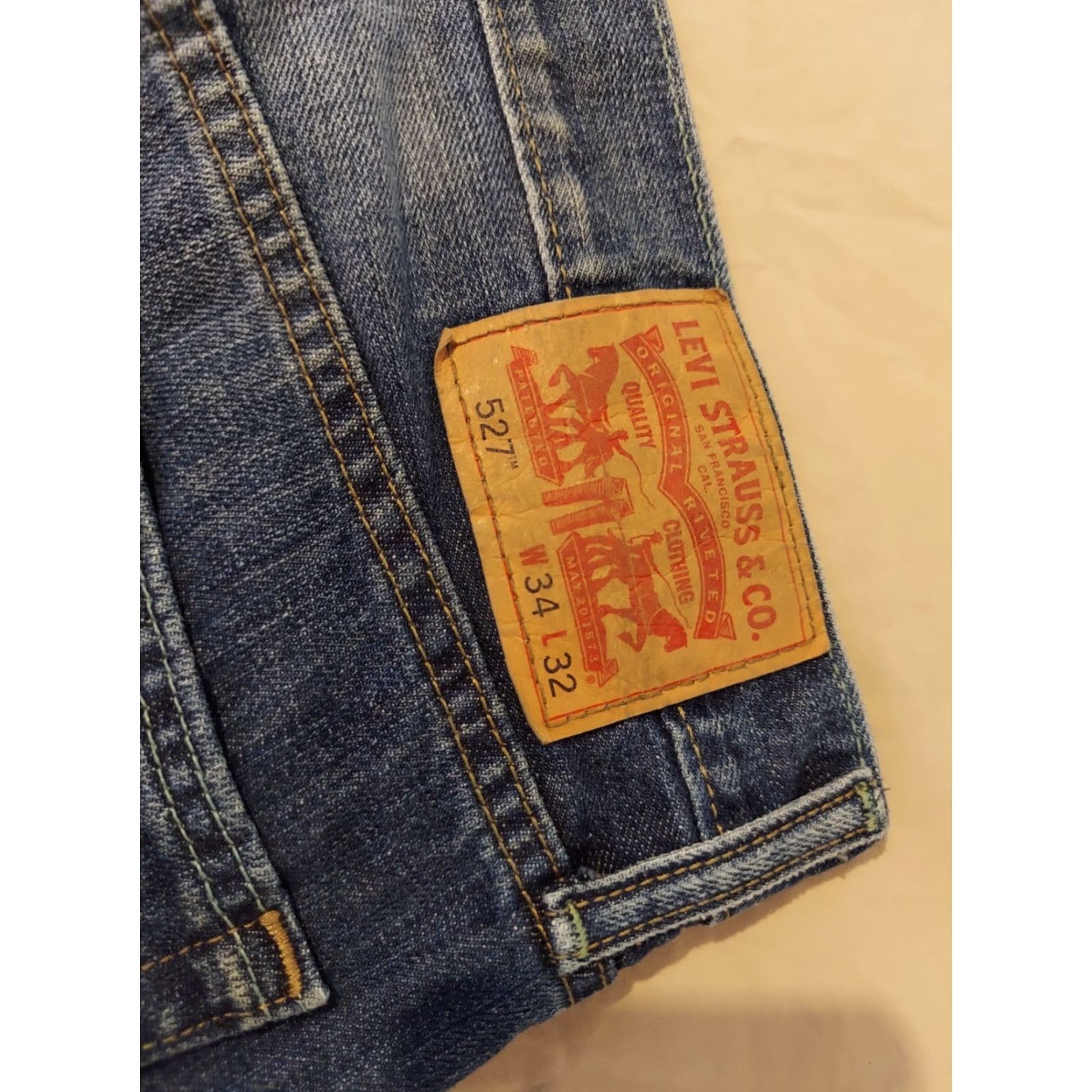 Levi's Mens Levi's 527 Jeans Bootcut Denim Pants 34x32 34x30 Slim Blue Jeans Mens Size US 34 / EU 50 - 2 Thumbnail