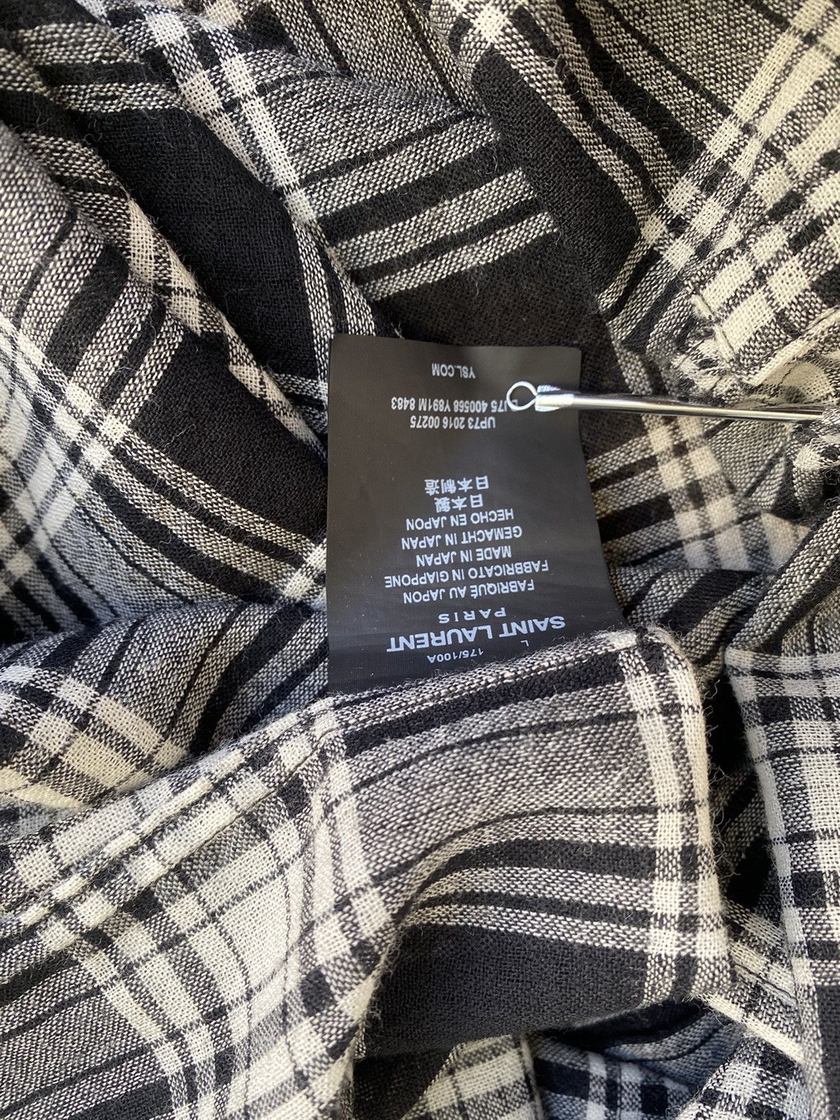 Saint Laurent Paris Saint Laurent Paris Wool Shirt Size US S / EU 44-46 / 1 - 8 Thumbnail