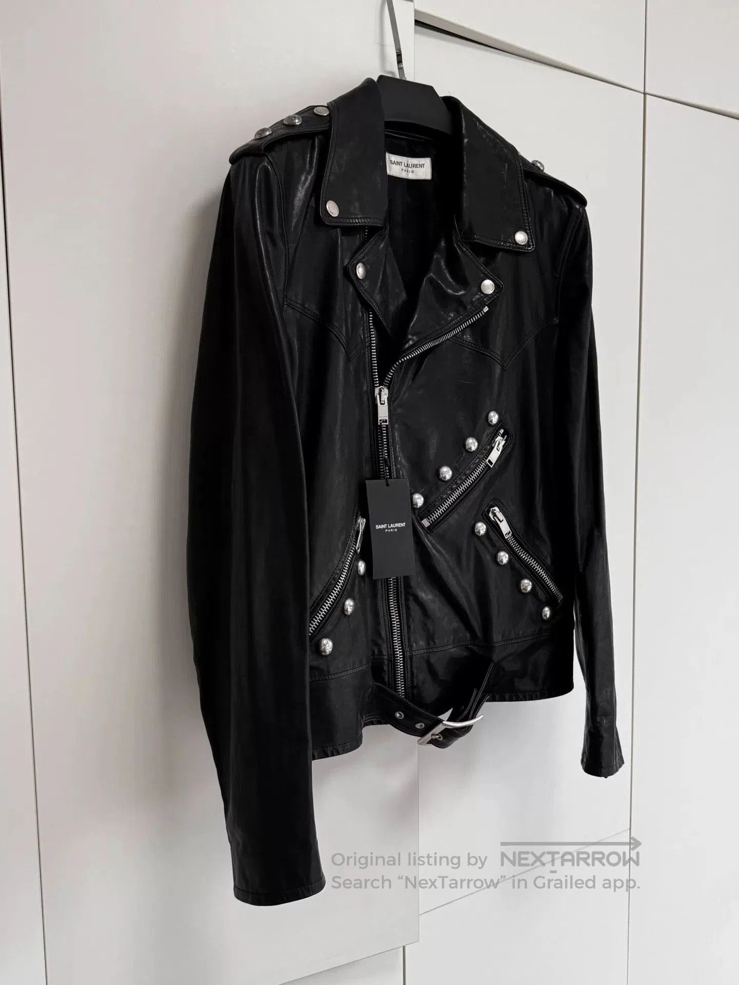 Hedi Slimane Saint Laurent Hedi Studded Leather Jacket. Size US S / EU 44-46 / 1 - 4 Thumbnail