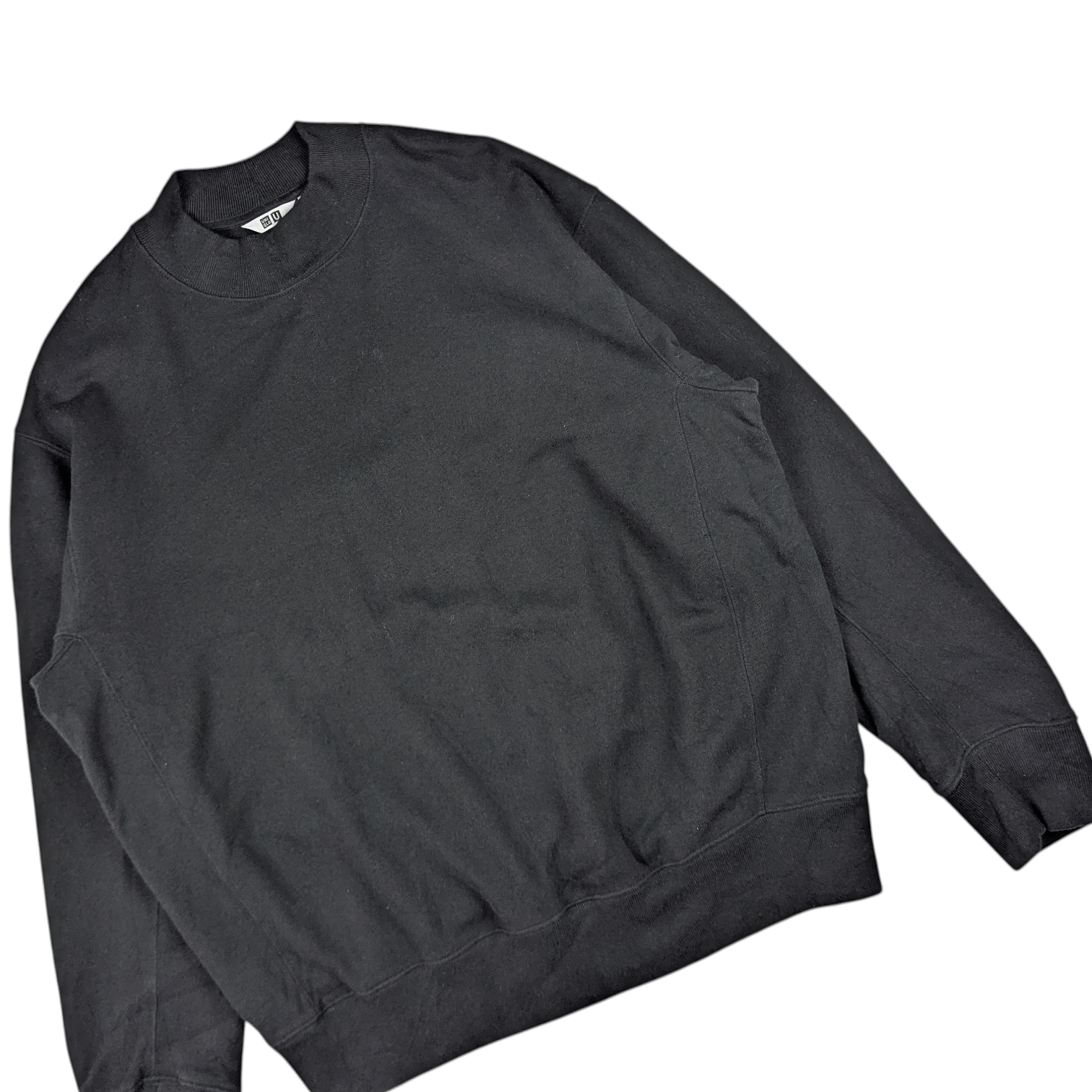 Uniqlo UNIQLO U Black Plain Jumper Sweatshirt Size US XL / EU 56 / 4 - 3 Thumbnail