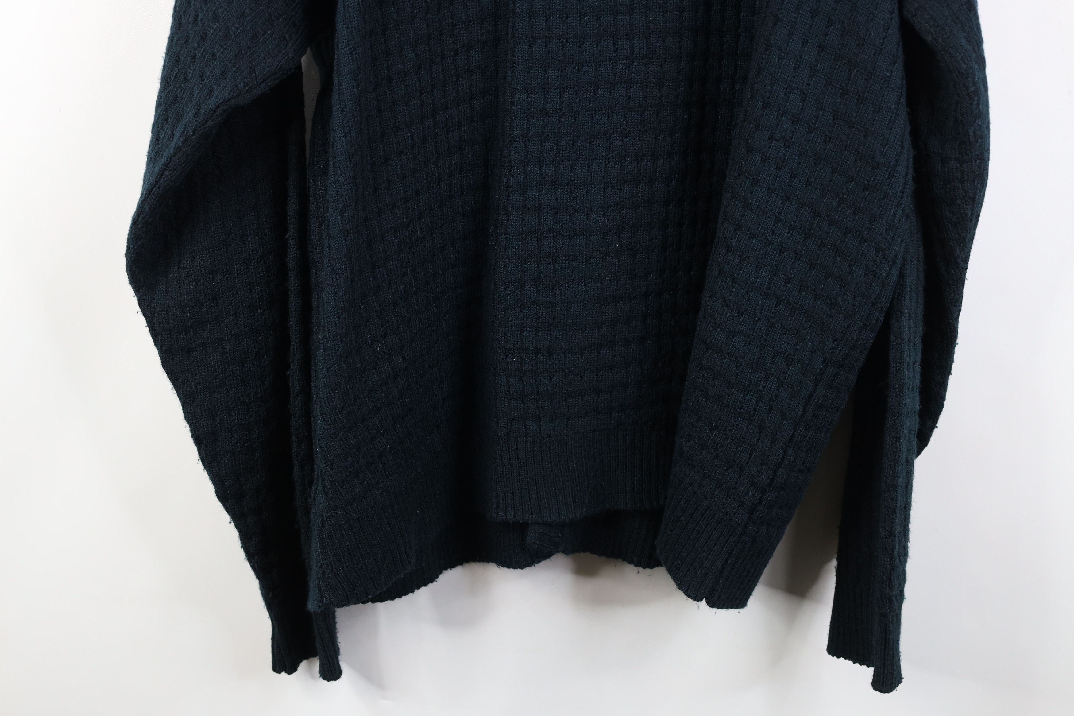 Vintage Vintage 90s Streetwear Blank Thermal Knit Cardigan Sweater Size US XL / EU 56 / 4 - 11 Thumbnail
