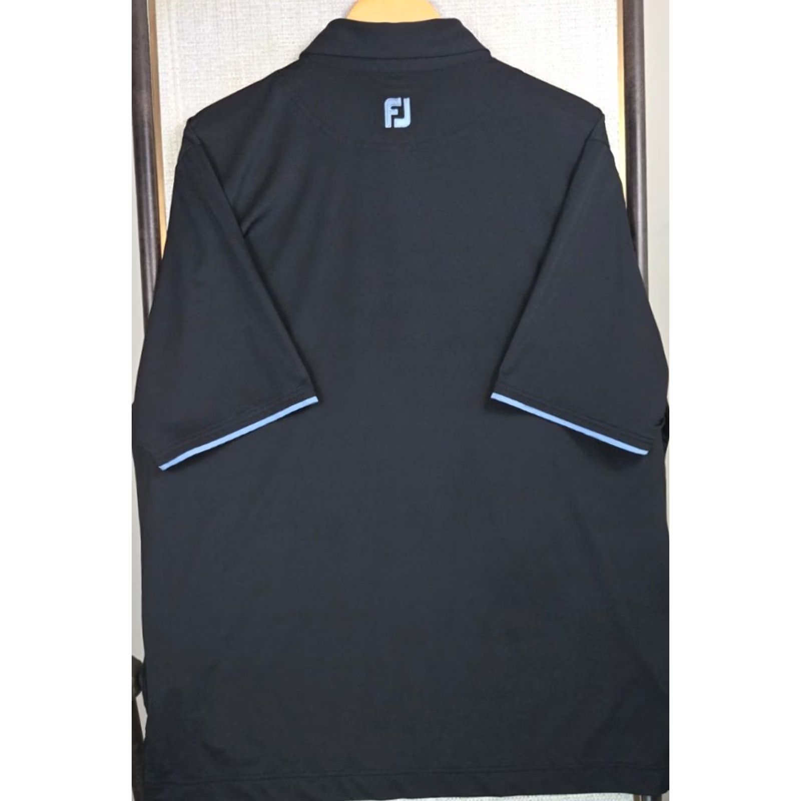 Footjoy FOOTJOY Performance Polo Shirt Size XL Black Blue Pocketed Wicking Golf Mens Size US XL / EU 56 / 4 - 4 Thumbnail