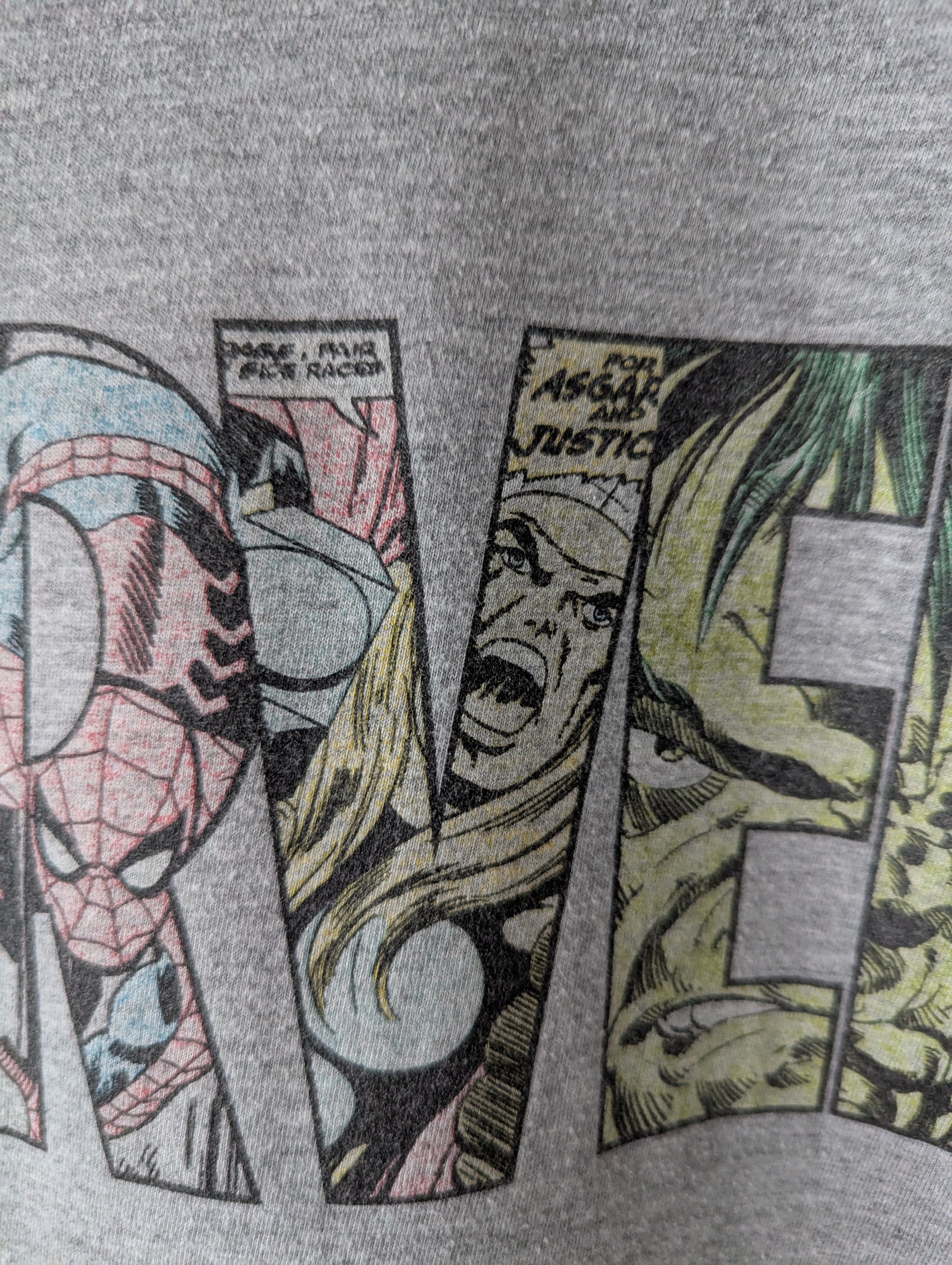 Marvel Comics Marvel Graphic T-Shirt Grey XXL Oversized Spiderman Hulk Size US XXL / EU 58 / 5 - 3 Thumbnail