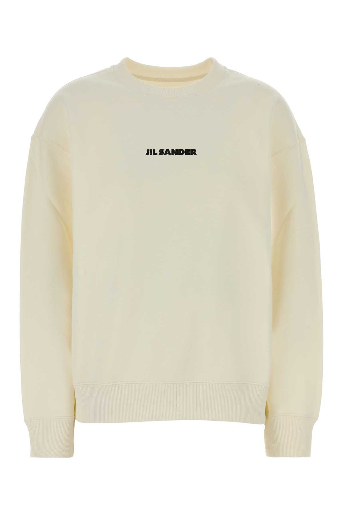 Jil Sander Ivory Cotton Sweatshirt Size M / US 6-8 / IT 42-44 - 1 Thumbnail