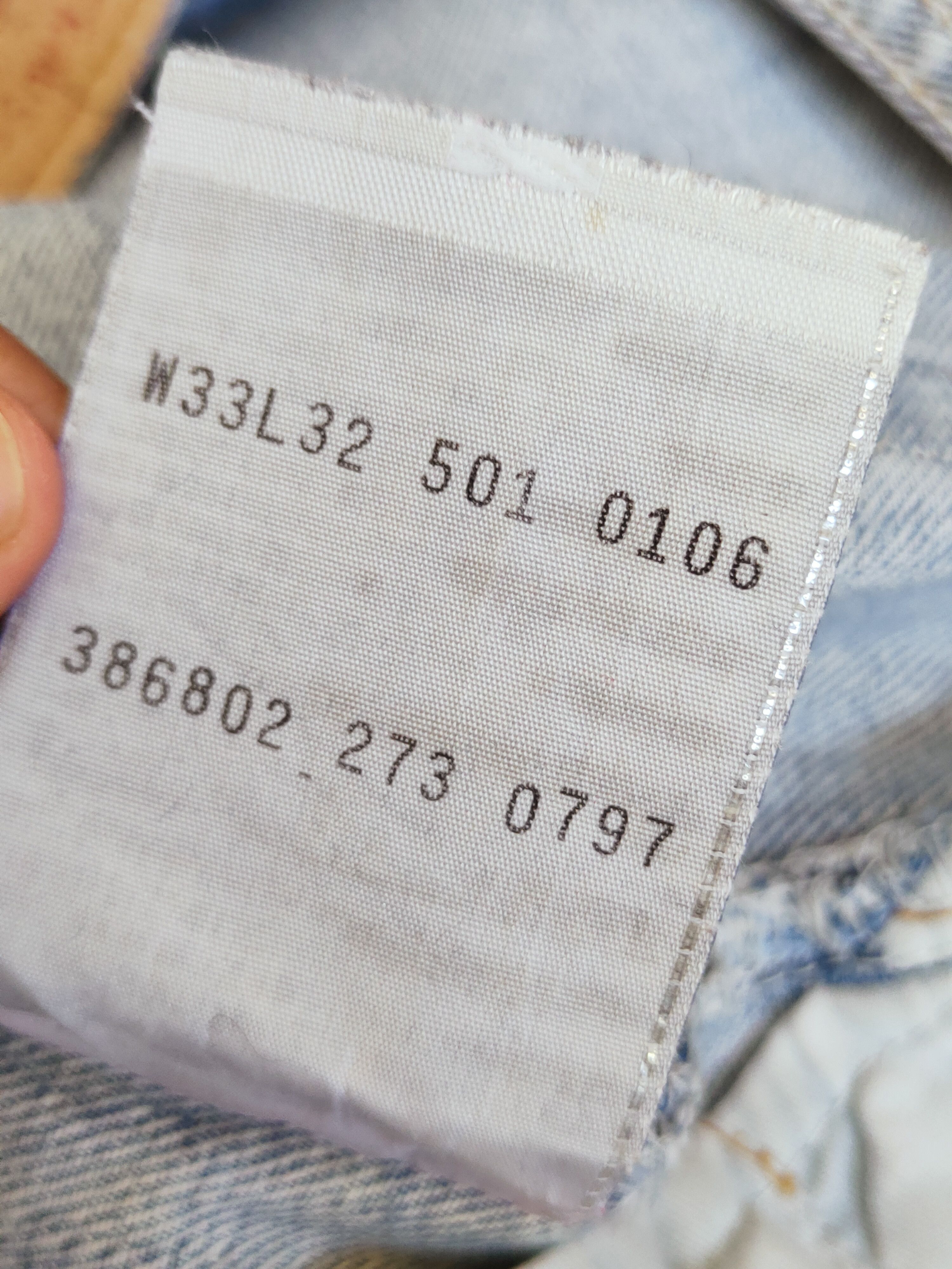 Levi's 501 Levi's Blue Distressed Ripped Jeans #W541 Size US 33 - 15 Thumbnail