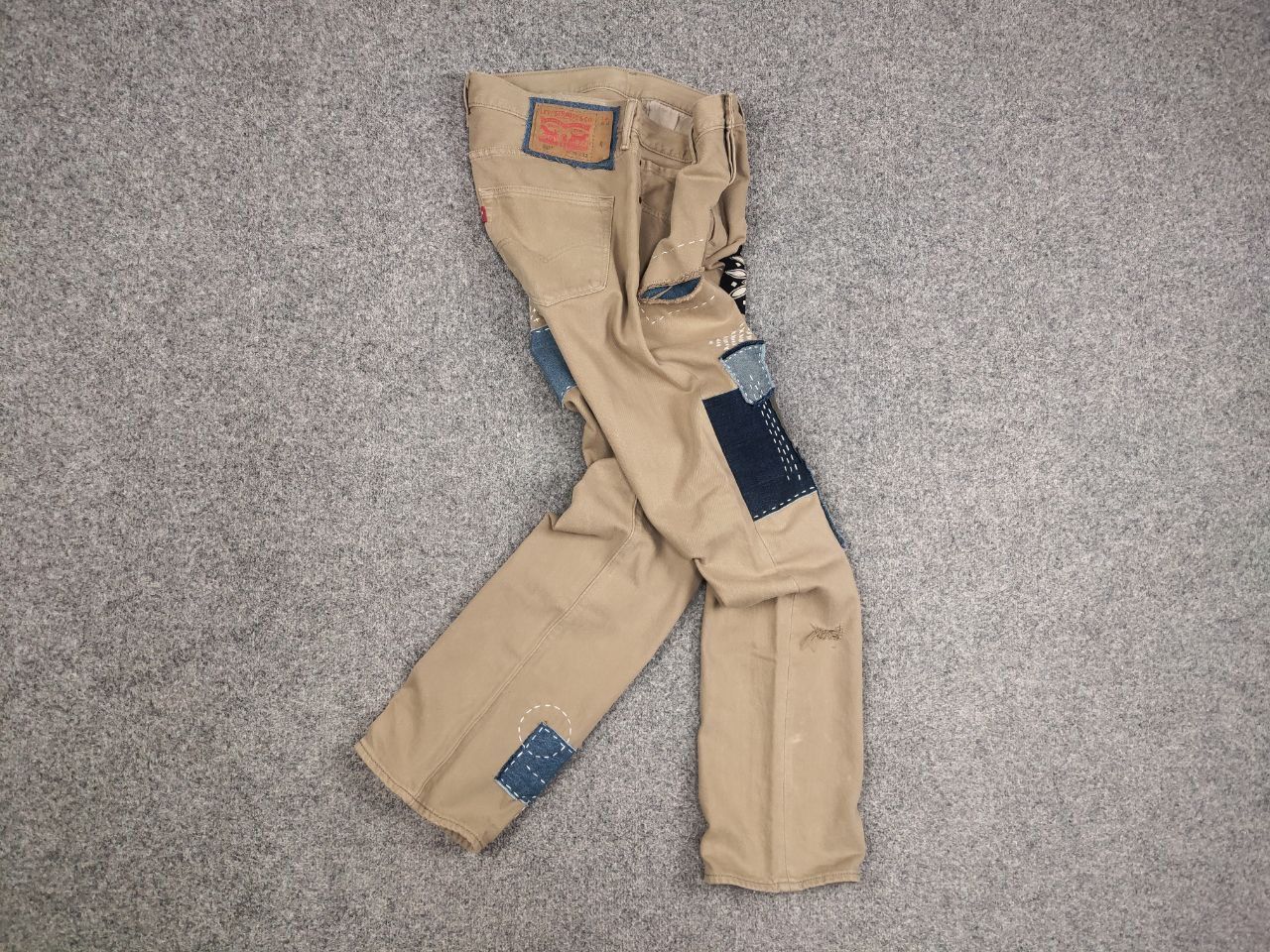 Levi's Vintage Levis 501 sashiko patchworks Jeans Kapital Style Size US 33 - 13 Thumbnail