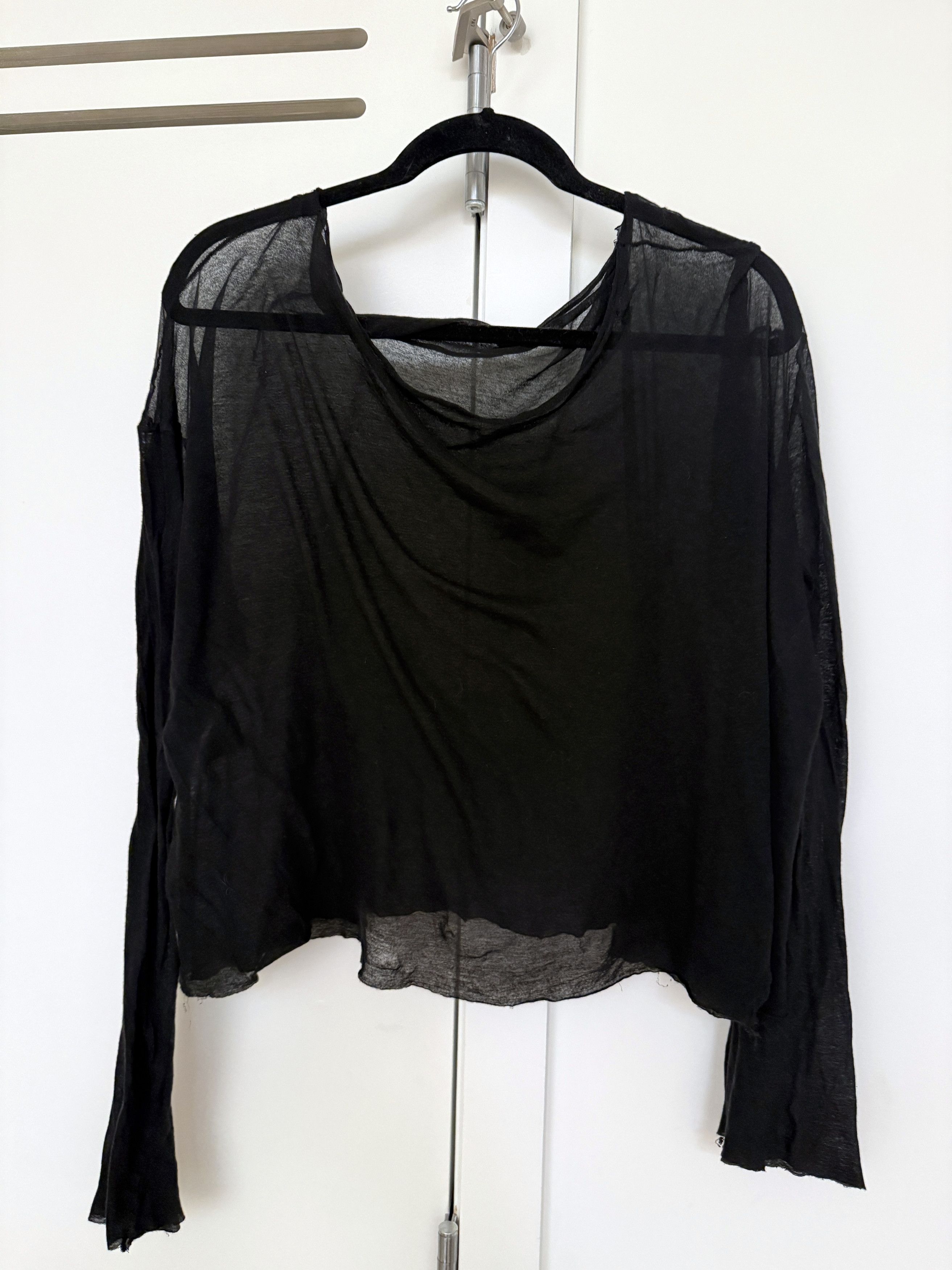 Gabriella Coll Garments Loose Sheer Black Flowy Top Size US M / EU 48-50 / 2 - 4 Thumbnail