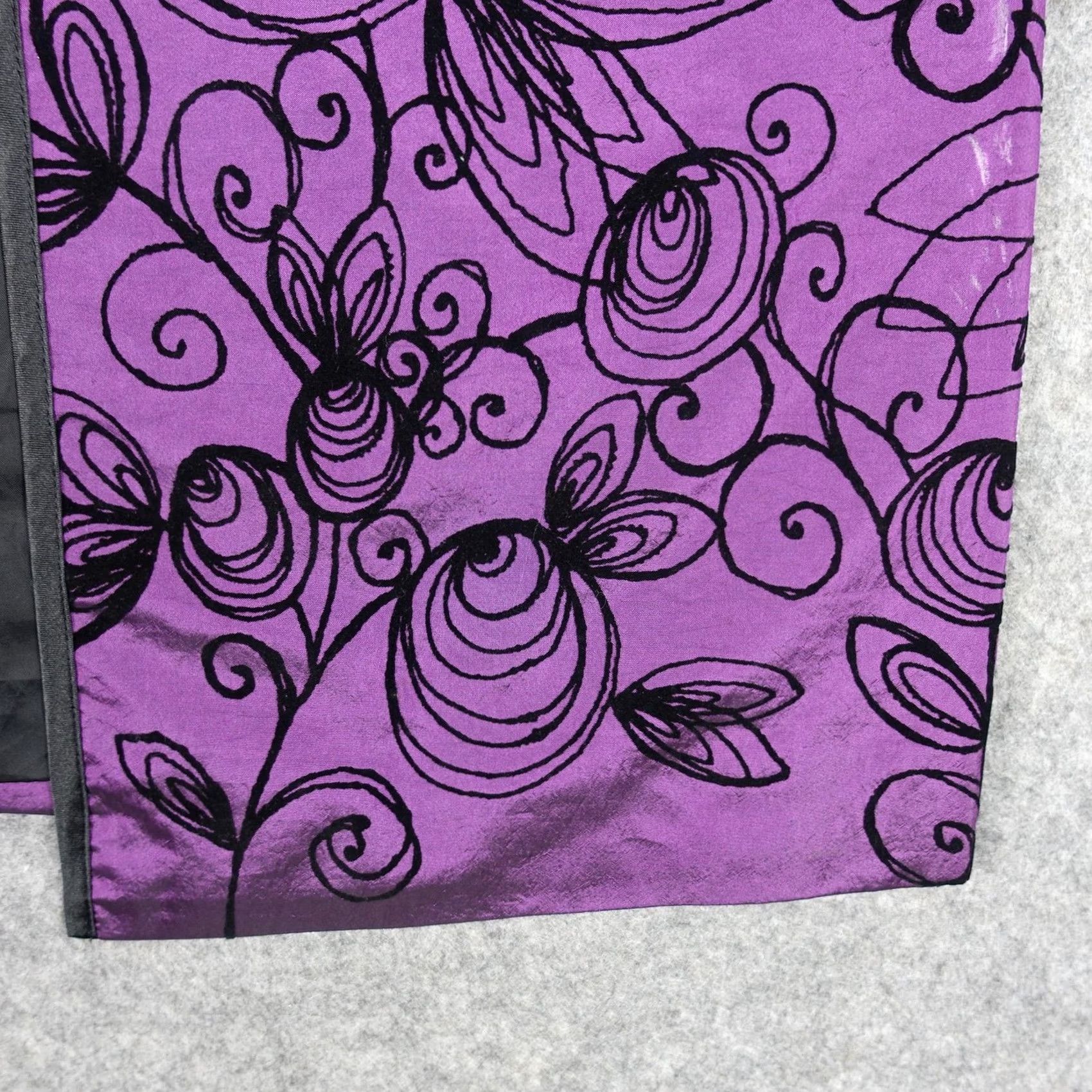 Laura Ashley VINTAGE Laura Ashley Jacket Womens Small Purple Floral Flocked Whimsygoth Dressy Jacket, Purple Floral, Laura Ashley, Regular, S, Womens Size S / US 4 / IT 40 - 5 Thumbnail