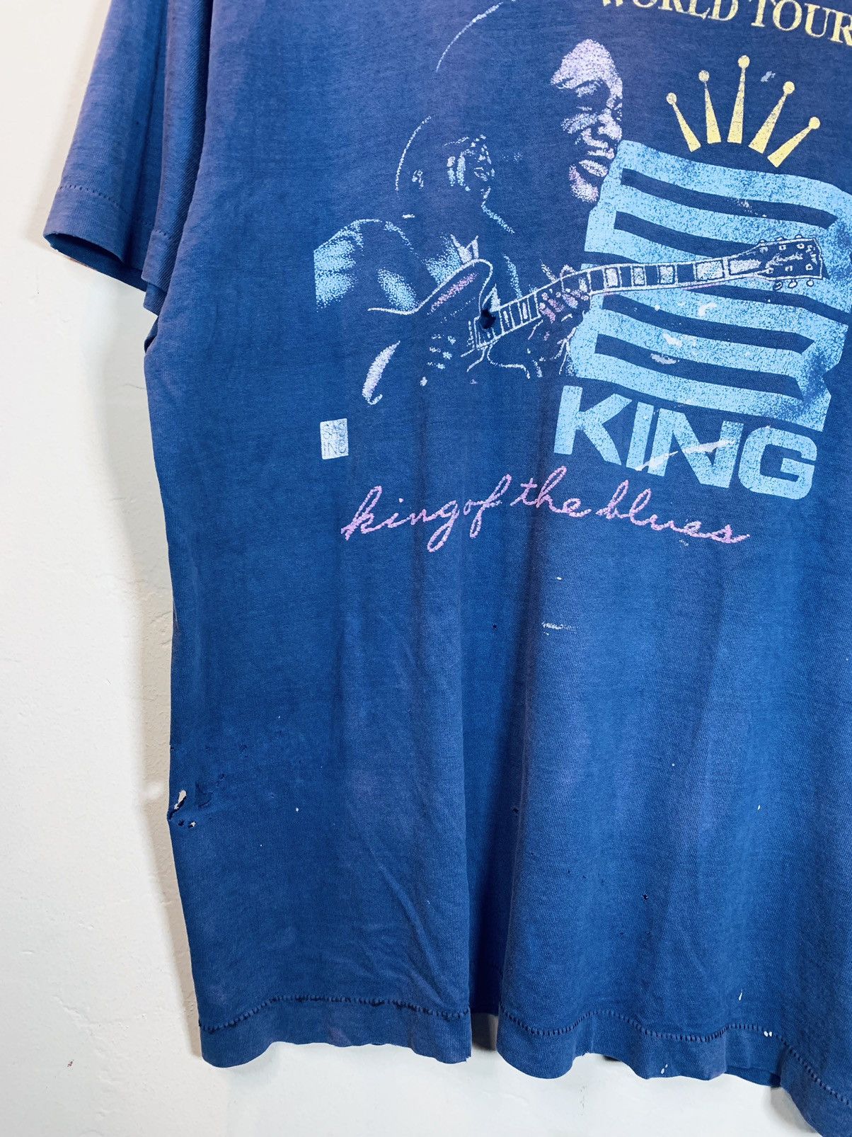 Band Tees × Vintage RARE* Vintage 1989 BB King Of The Blues World Tour Art Shirt Size US XL / EU 56 / 4 - 6 Thumbnail
