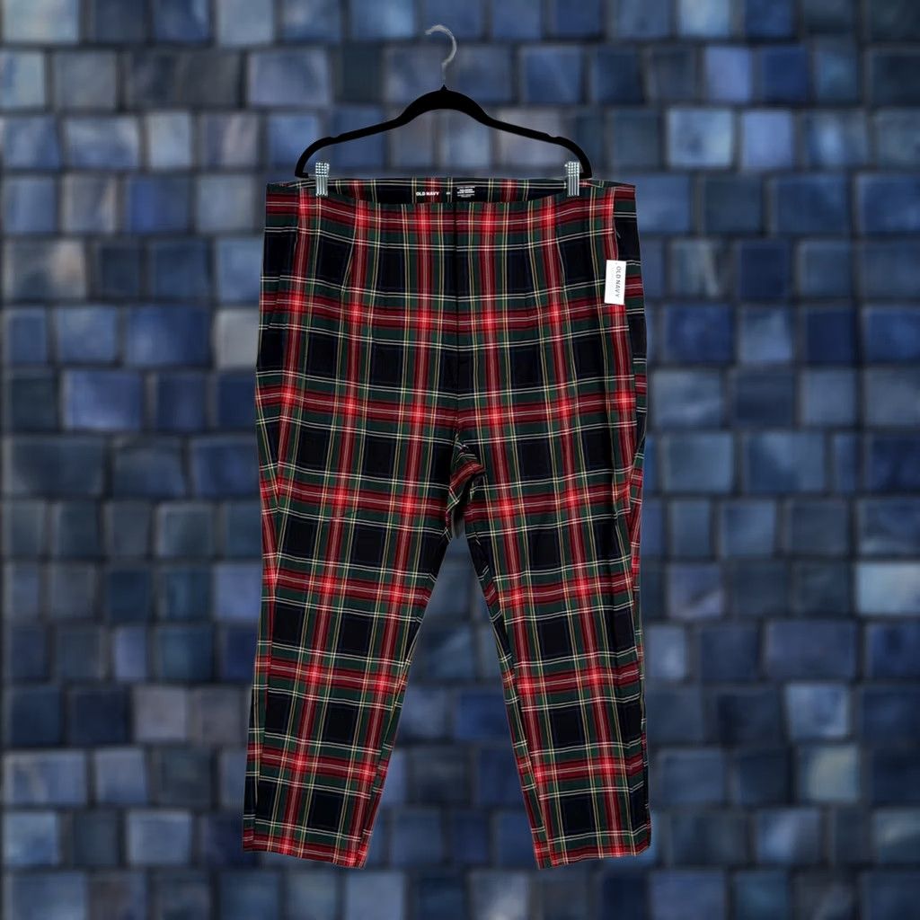 Old Navy Old Navy Womens 22 Multicolor Plaid Extra High Rise Pixie Skinny Stretch NWT Pants Size 40" / US 18 - 1 Thumbnail
