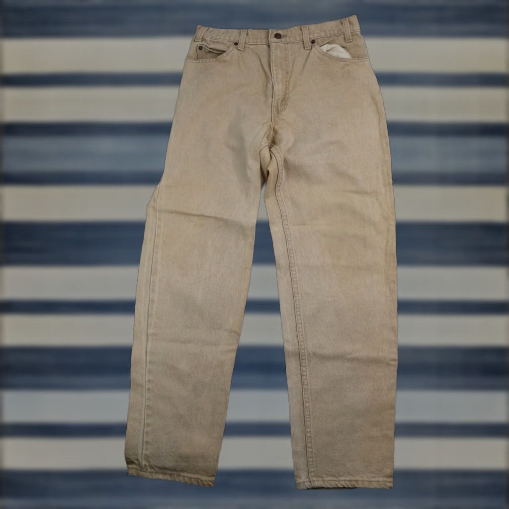 Levi's VINTAGE Levi's 550 Denim Jeans Tan 32x30 Mens Orange Tab Jeans Tan Jeans Mens 550 Vintage Levi's 550 Orange Tab Denim Jeans Tan 32x30 Mens Size US 32 / EU 48 - 1 Thumbnail
