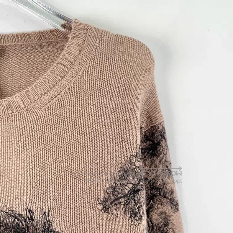 Dior Dior Brown jungle animal inlaid cashmere round-neck long-s Size M / US 6-8 / IT 42-44 - 3 Thumbnail