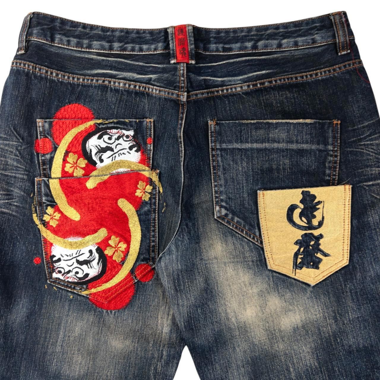 The Unbranded Brand Vintage Big Train Multi Pocket Japanese Denim Jeans Size W38 Size US 37 - 2 Thumbnail
