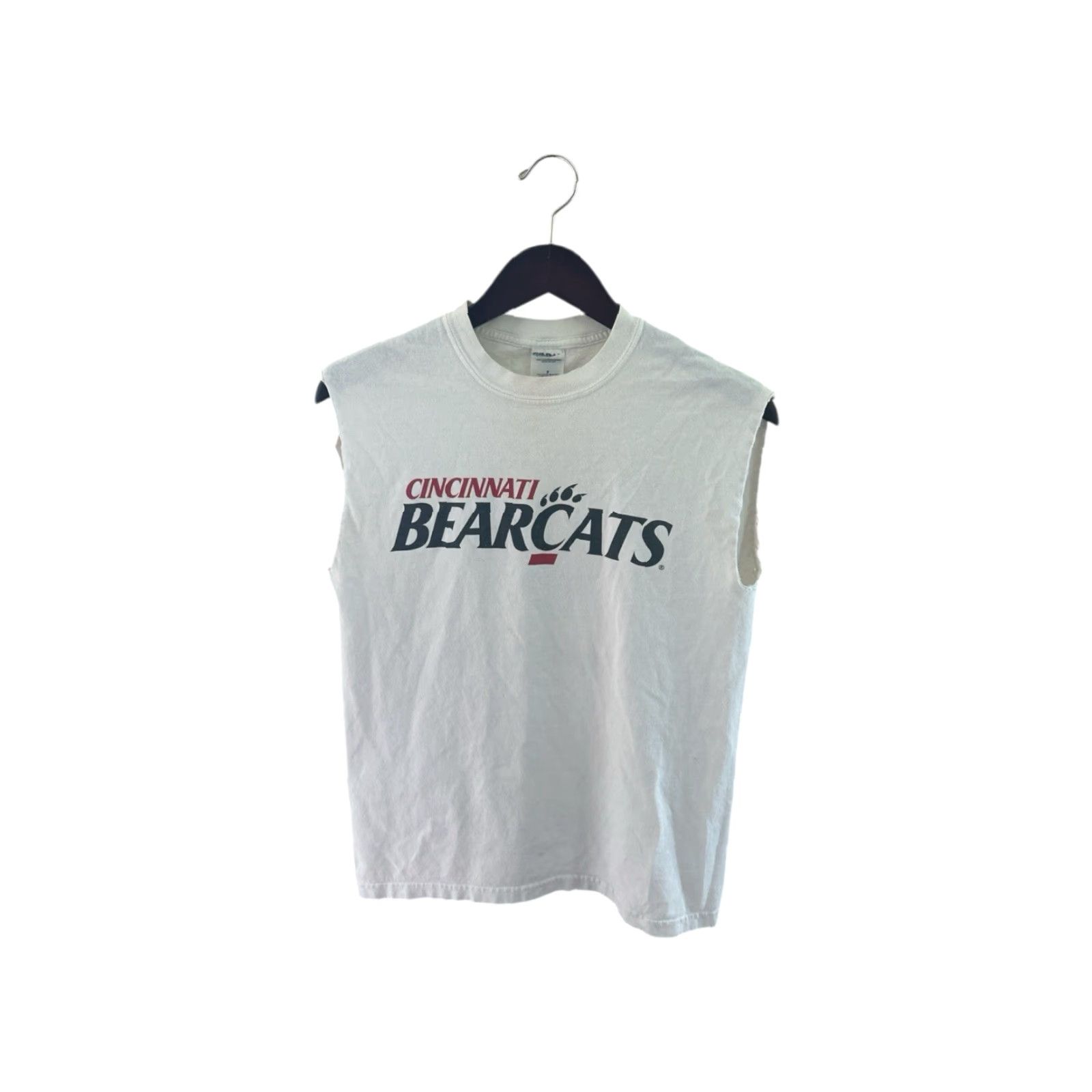 Gildan UC Cincinnati Bearcats T-Shirt Mens Small Sleeveless White Gildan Cutoff Tee 00s Travis Kelce Alma Mater Size US S / EU 44-46 / 1 - 5 Thumbnail