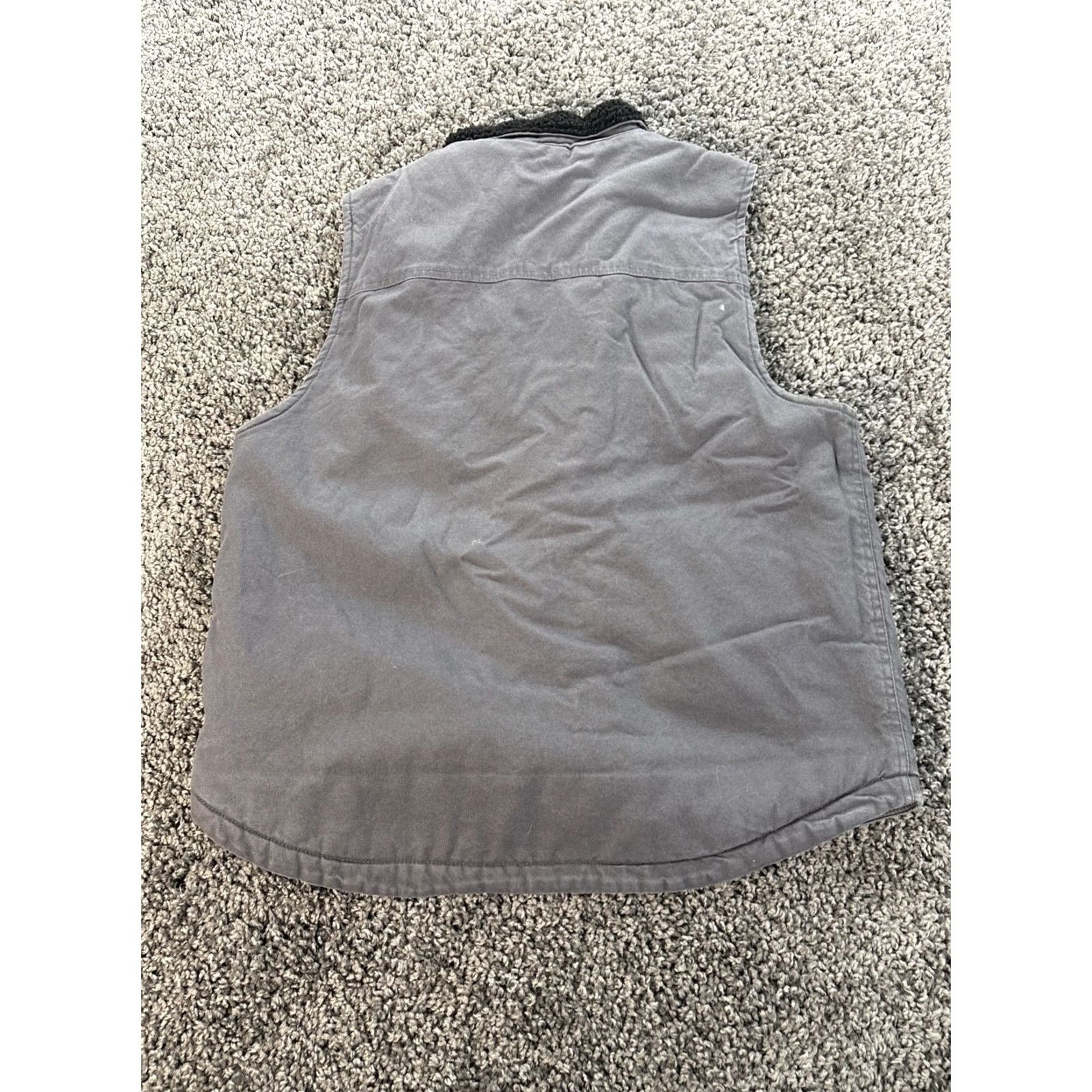 Dickies Dickies Vest Mens L Gray Sherpa Lined Full Zip Fleece Sleeveless Canvas Size US L / EU 52-54 / 3 - 6 Thumbnail