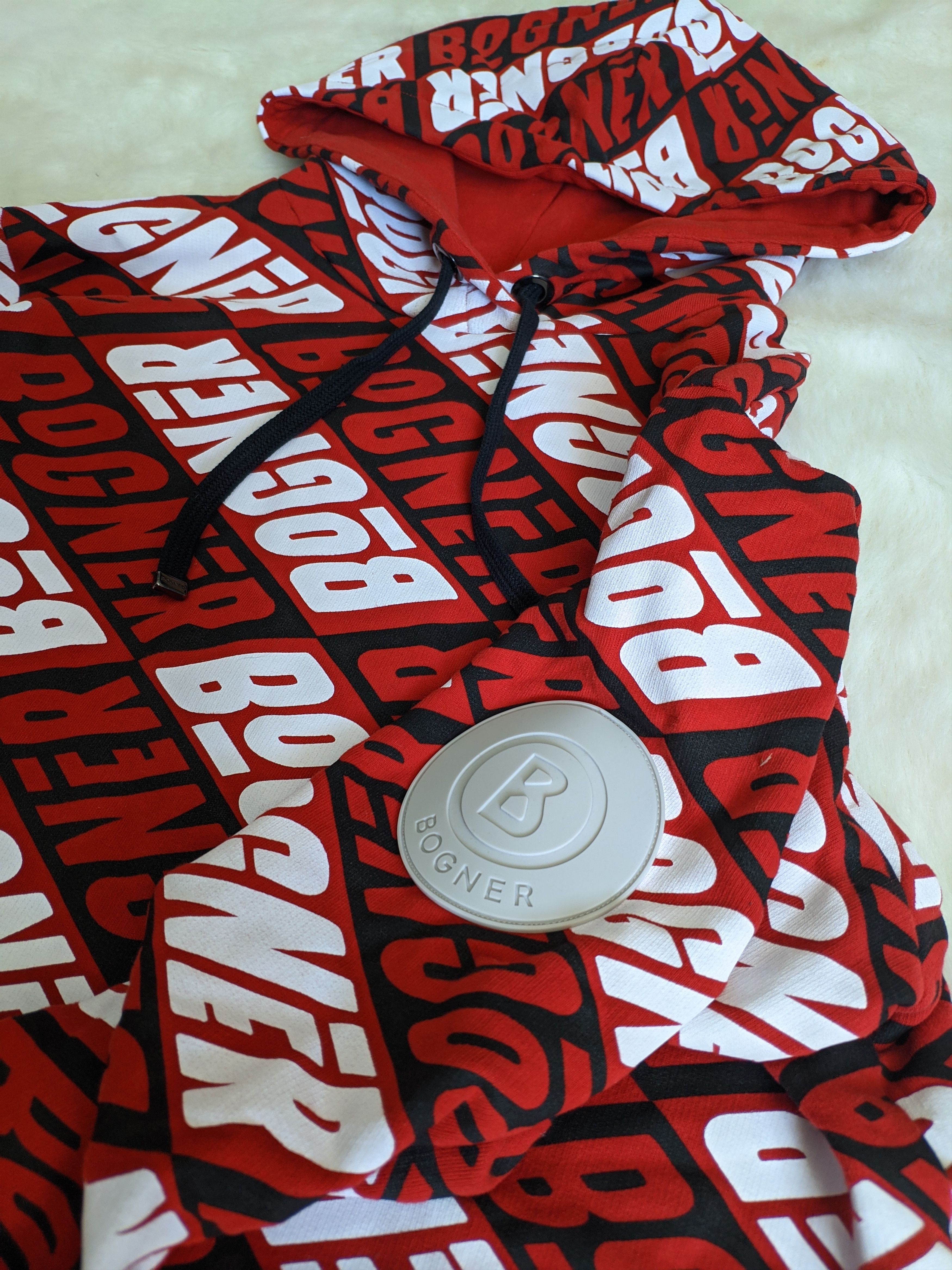 Bogner BOGNER Monogram All Over Logo Print Hoodie Hoodie Size US M / EU 48-50 / 2 - 16 Thumbnail